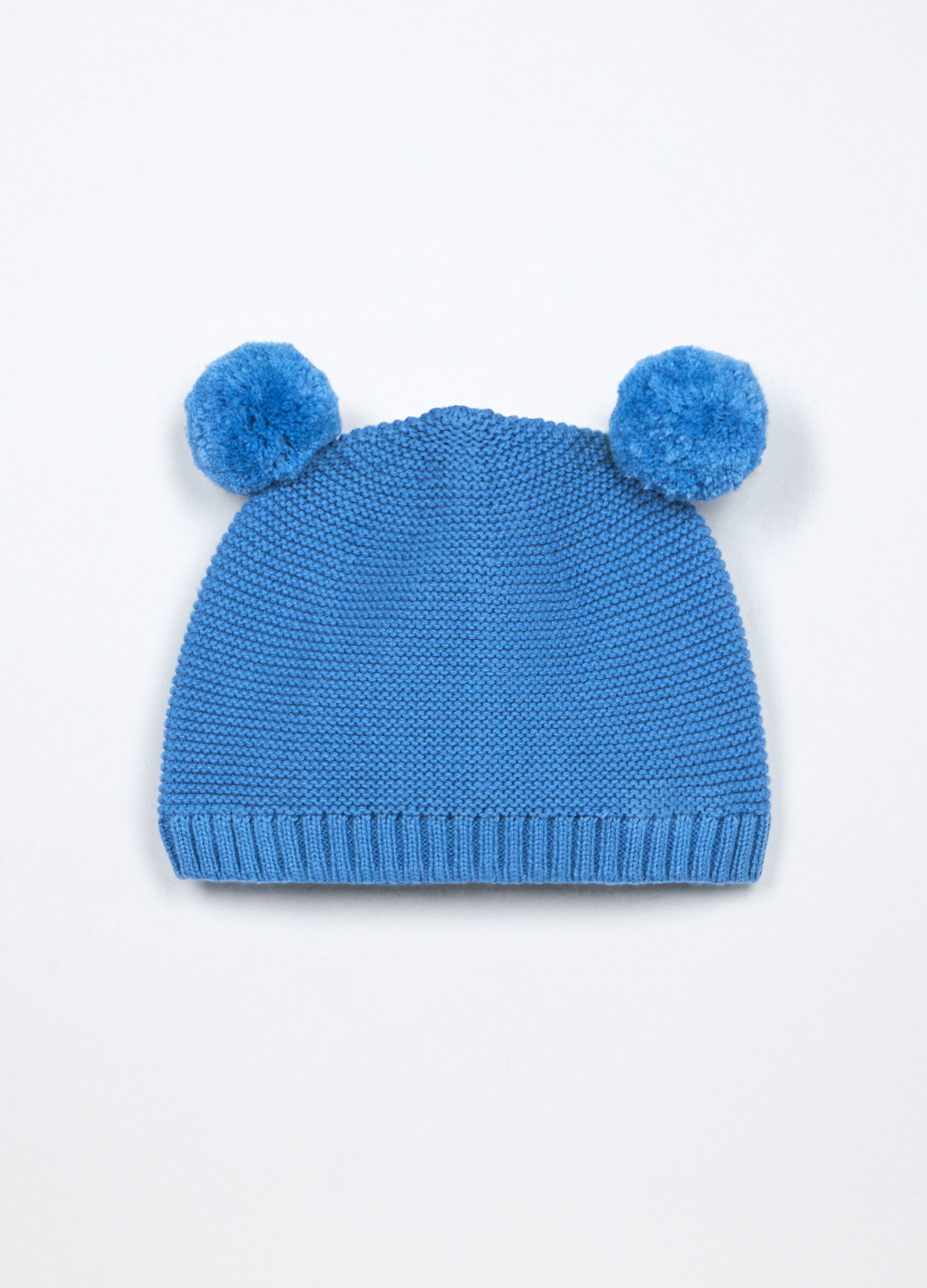 Berretto tricot in puro cotone neonato_0