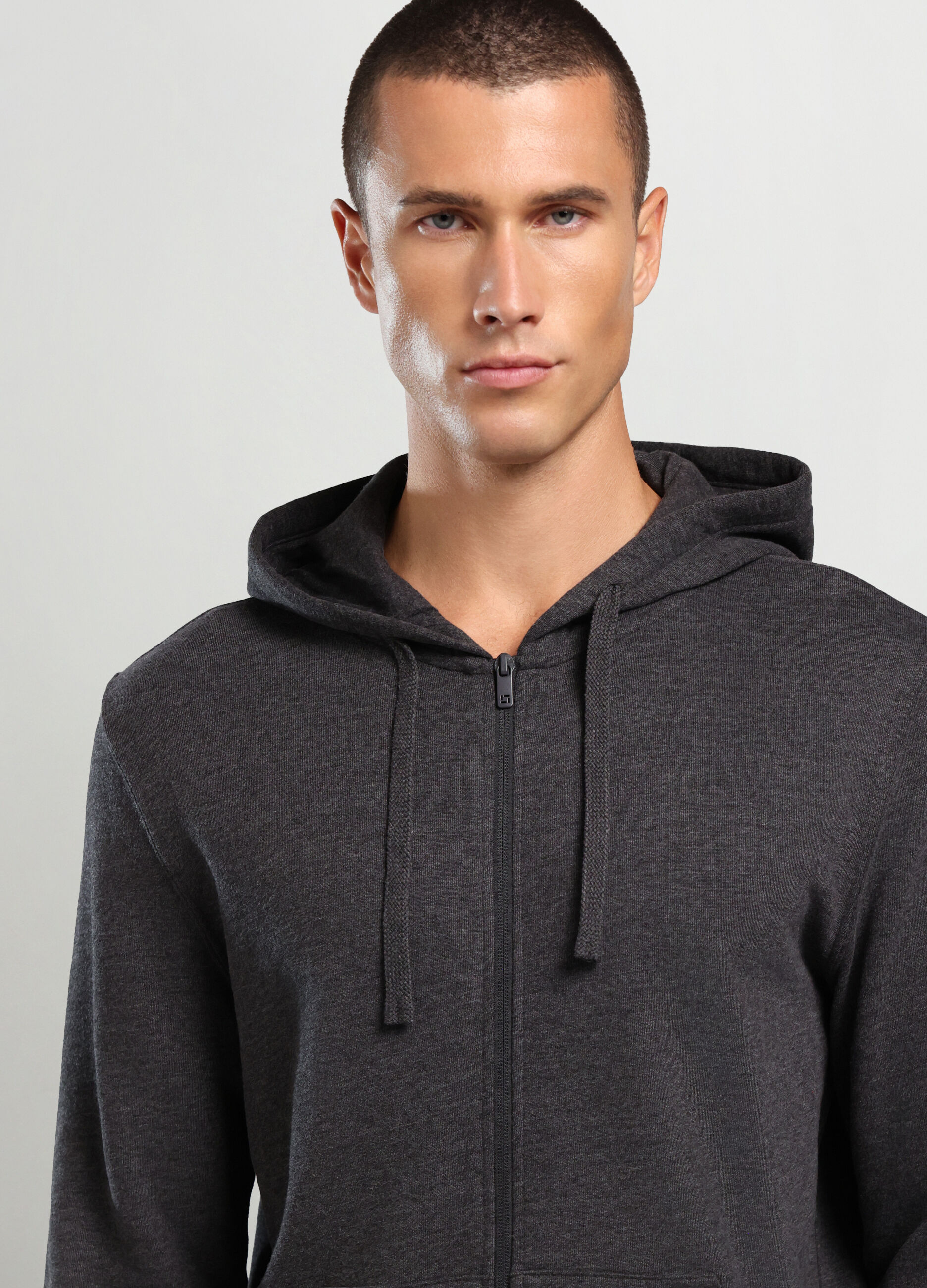 Felpa con cappuccio in puro cotone uomo_2