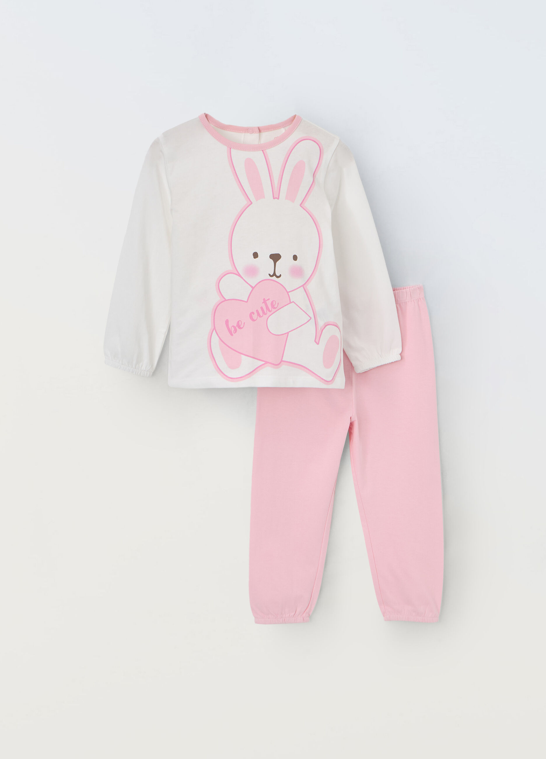 Set pigiama lungo in puro cotone neonata_0