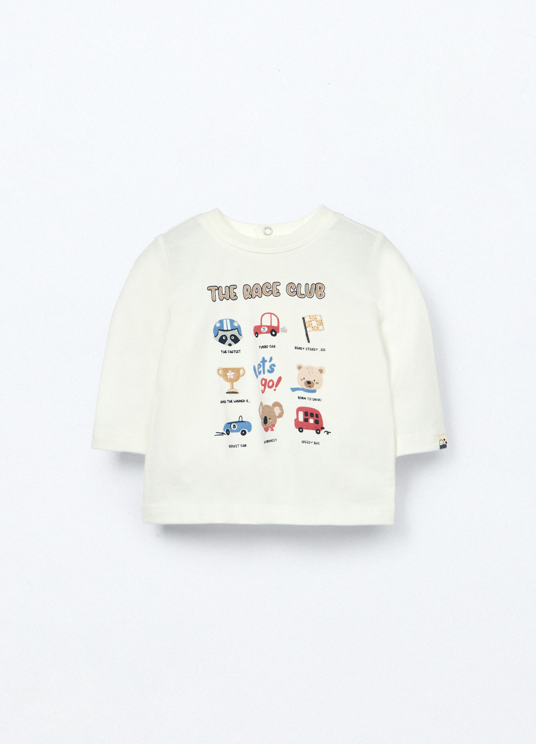 T-shirt in jersey di puro cotone neonato_0