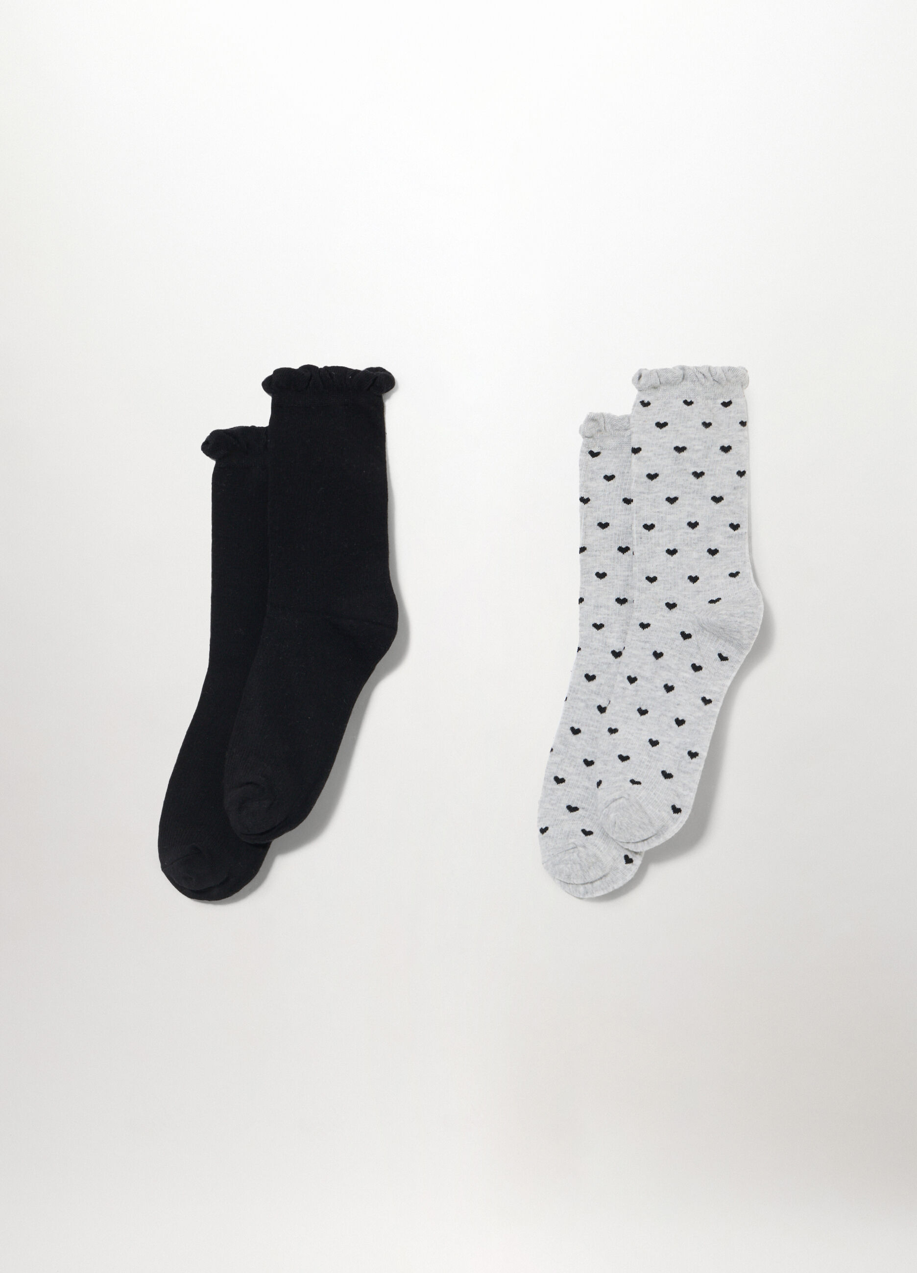 Pack 2 calze corte in misto cotone donna_0