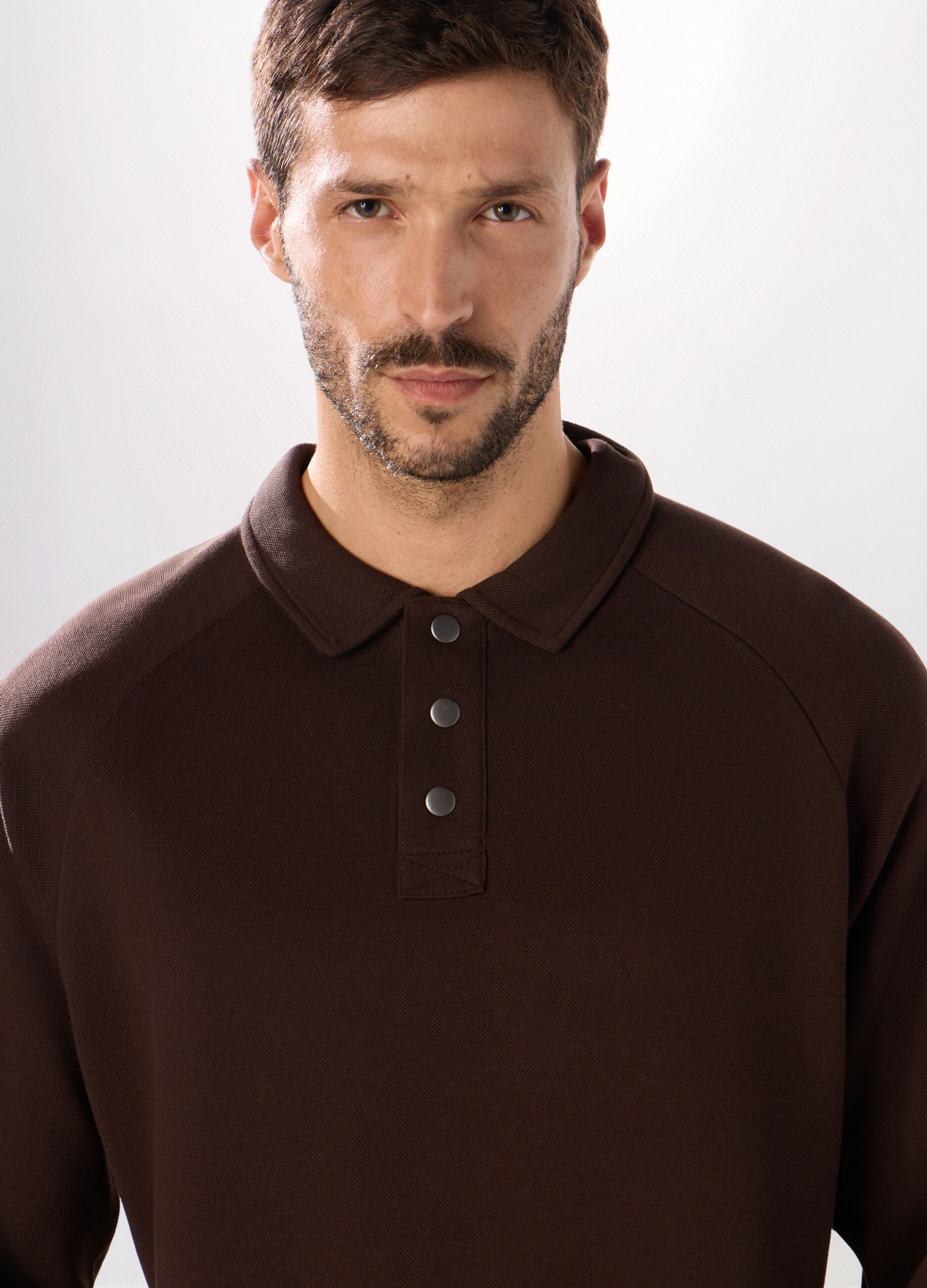 Polo sportiva in cotone piquet uomo_2