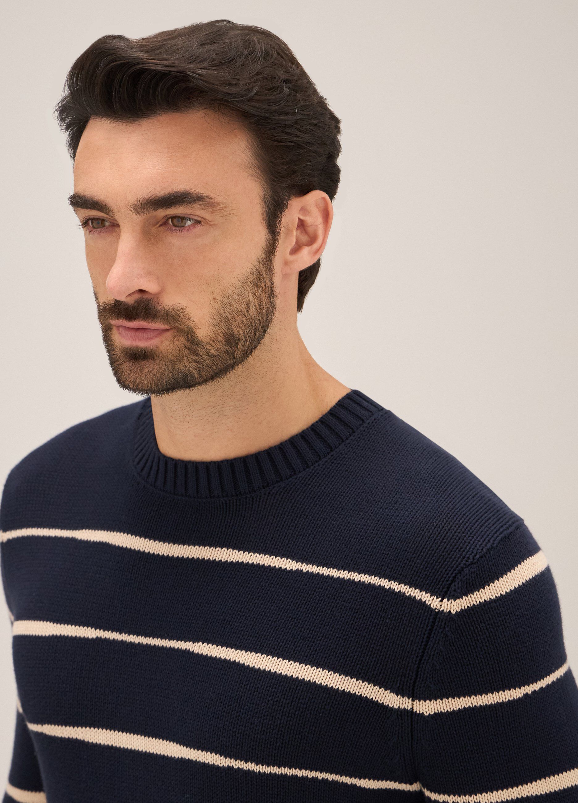 Tricot Rumford in puro cotone a righe uomo_2