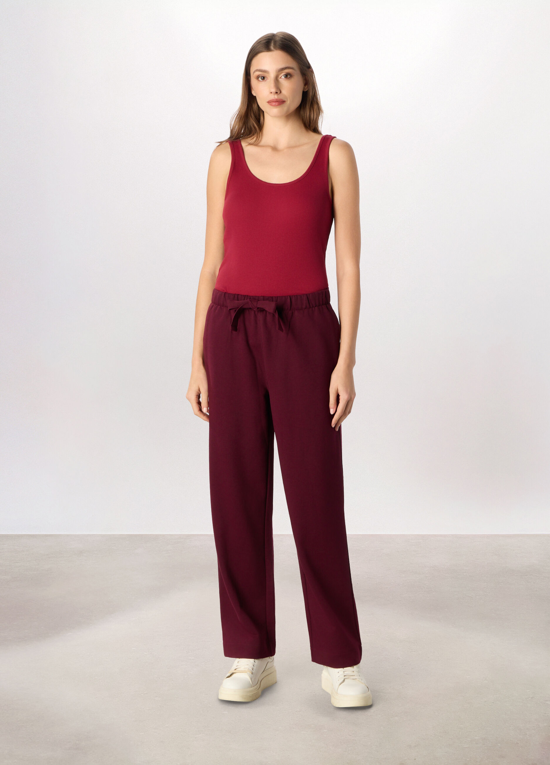 Jogger in misto cotone fleece Holistic fitness donna_0