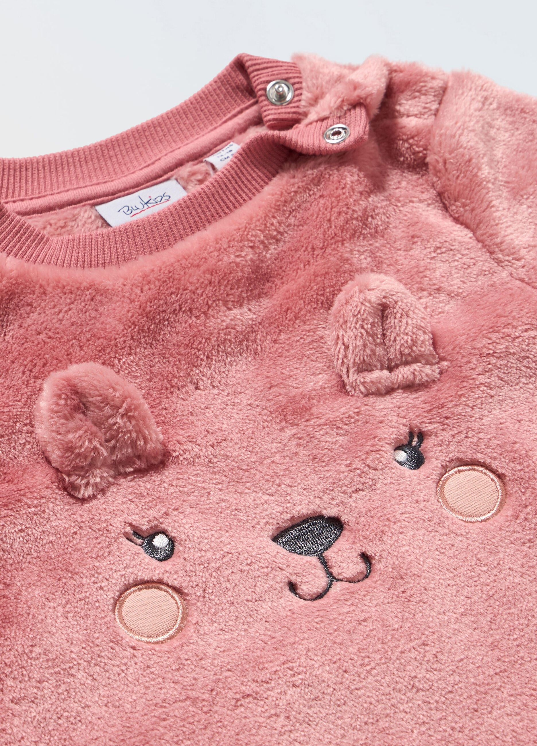 Felpa velour con ricami ed applicazioni neonata_1
