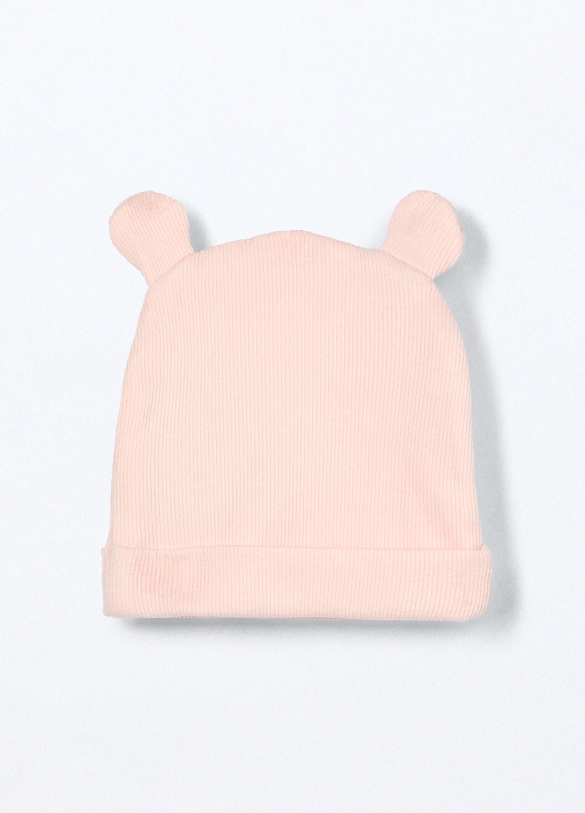 Berretto in costina misto cotone neonato_1