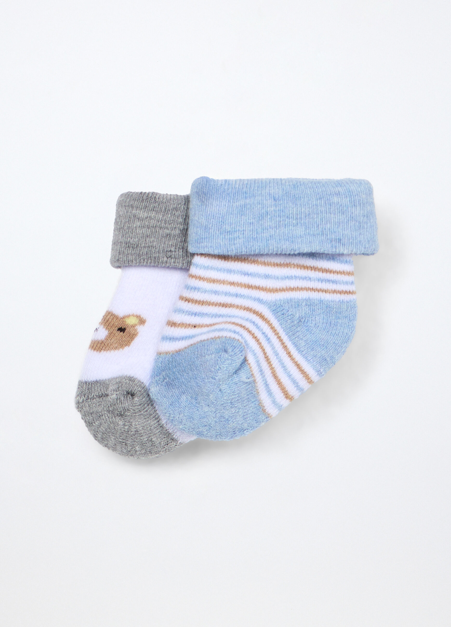 Pack 2 calze corte in misto cotone neonato_0
