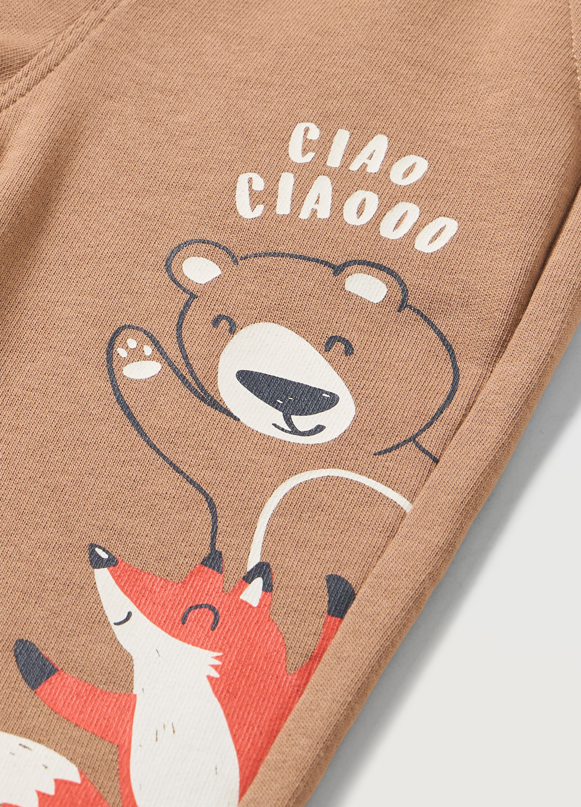 Jogger in cotone fleece neonato_1