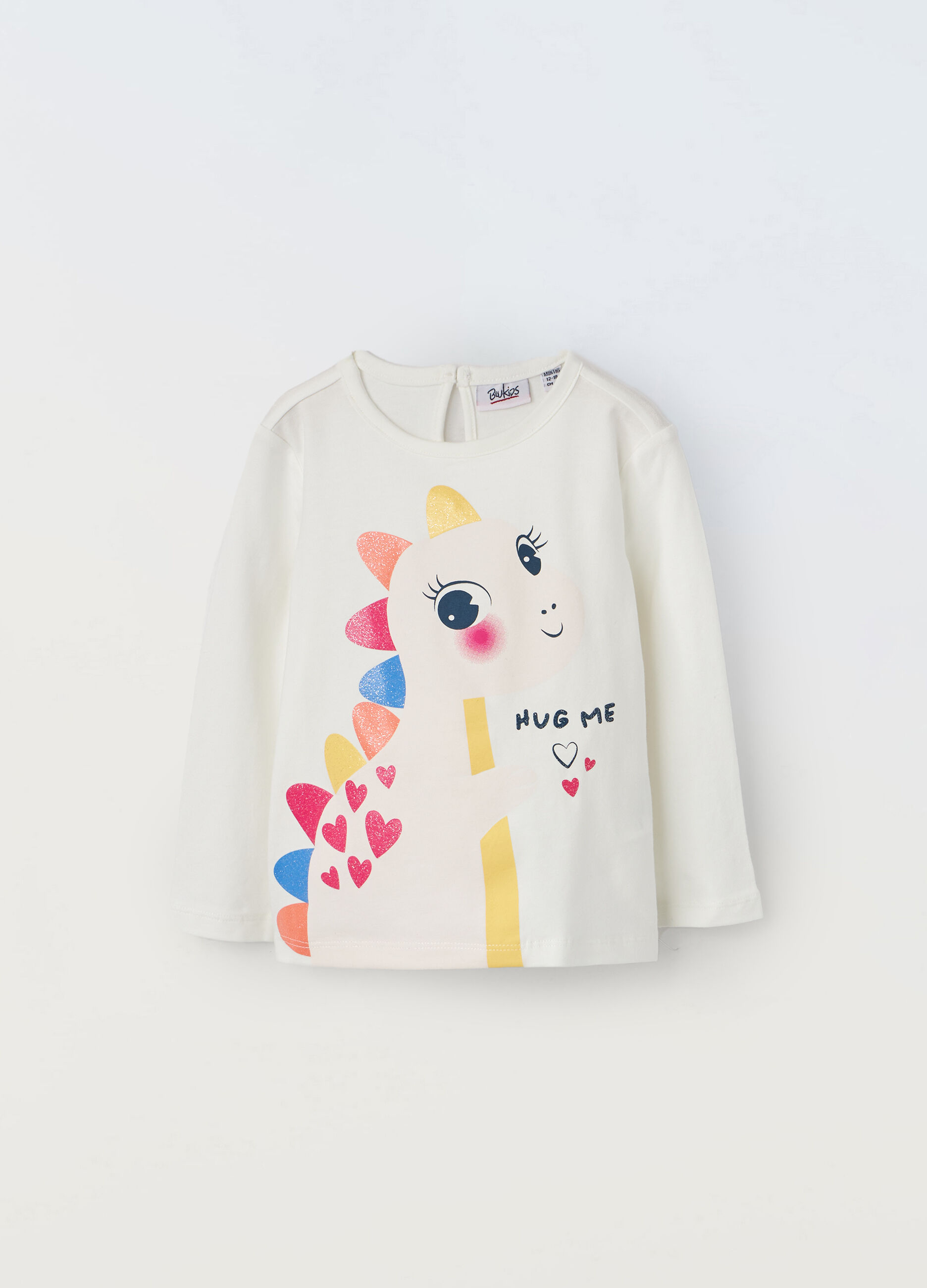 T-shirt a maniche lunghe in jersey stretch neonata_0