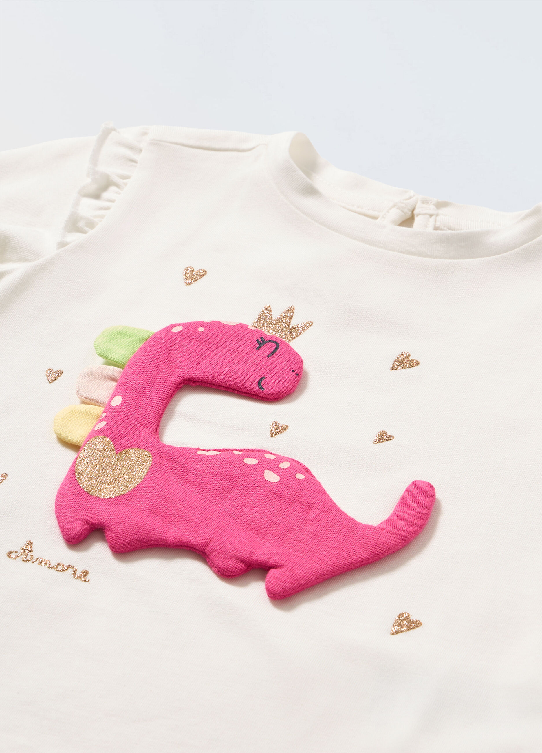 T-shirt in cotone stretch neonata_1