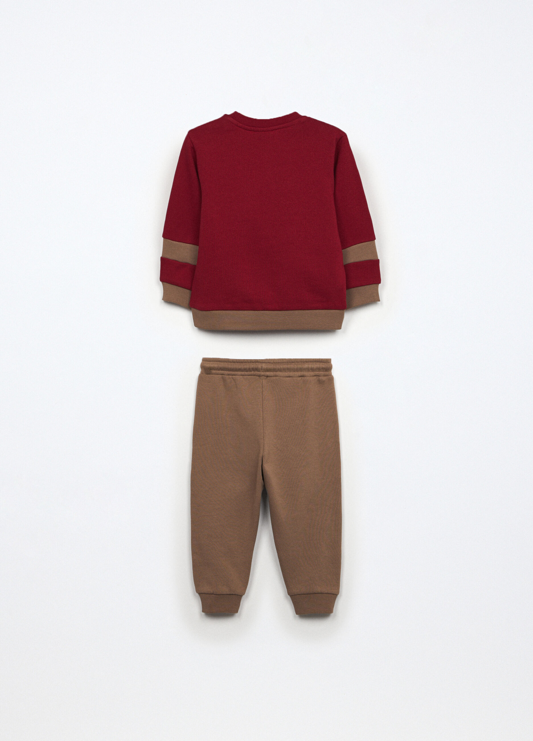 Jogging set in french terry di puro cotone neonato_1