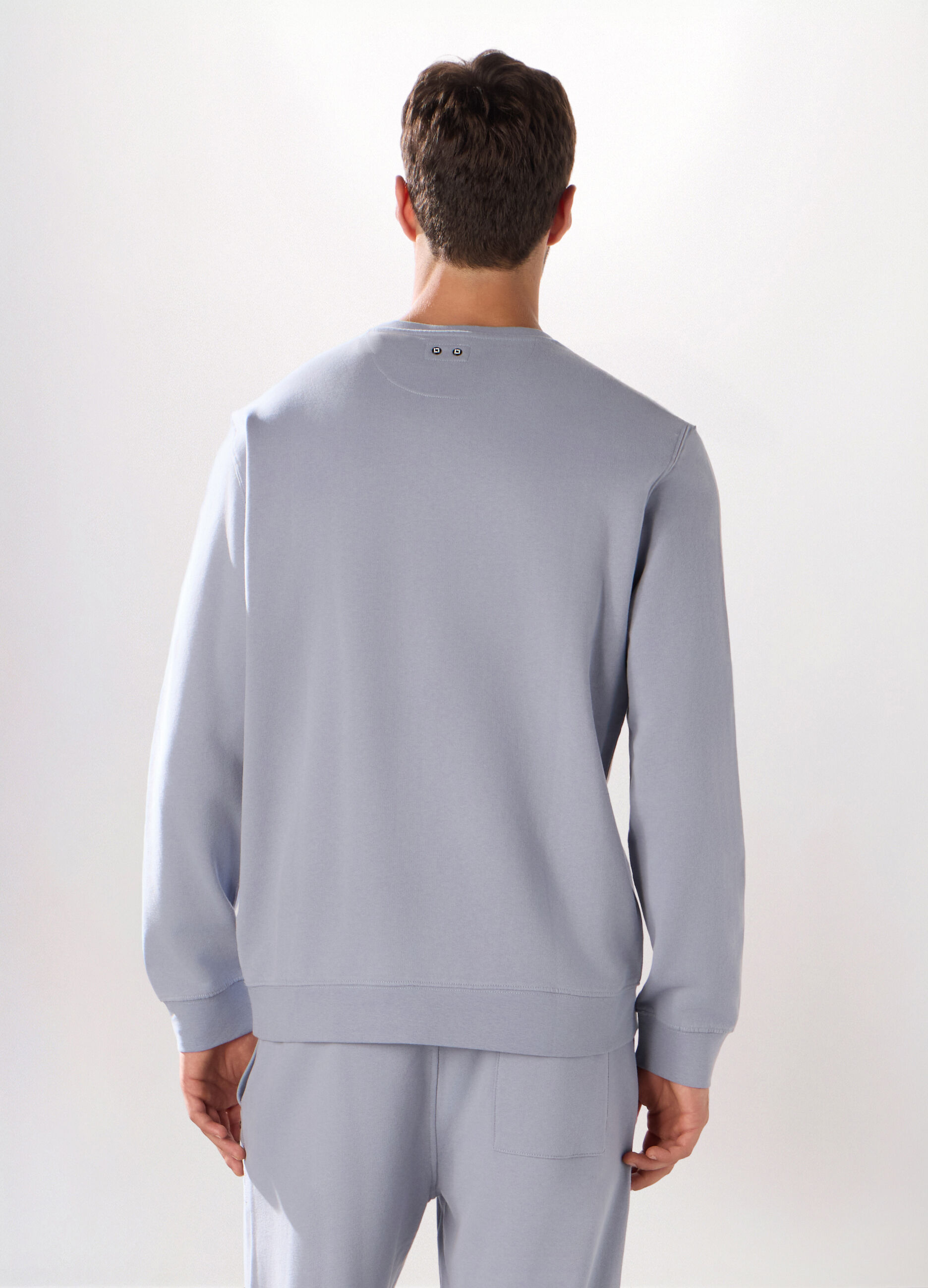 Felpa girocollo in puro cotone uomo_1