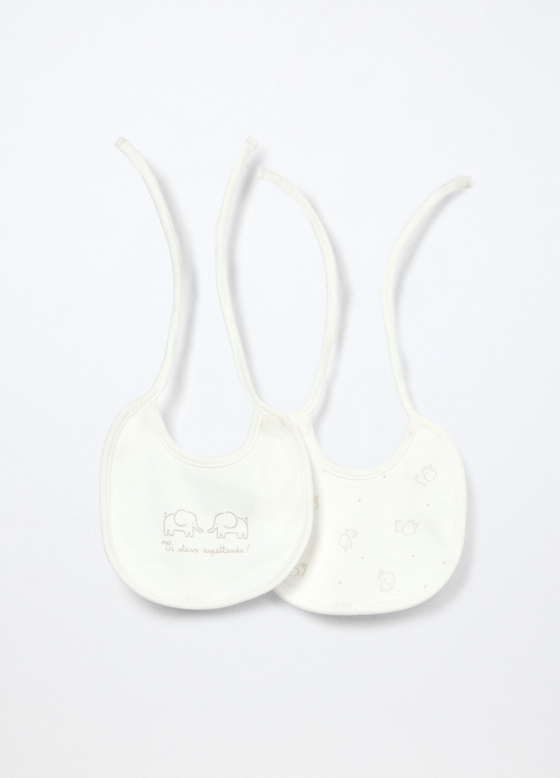 Pack 2 bavaglini in interlock di puro cotone _0