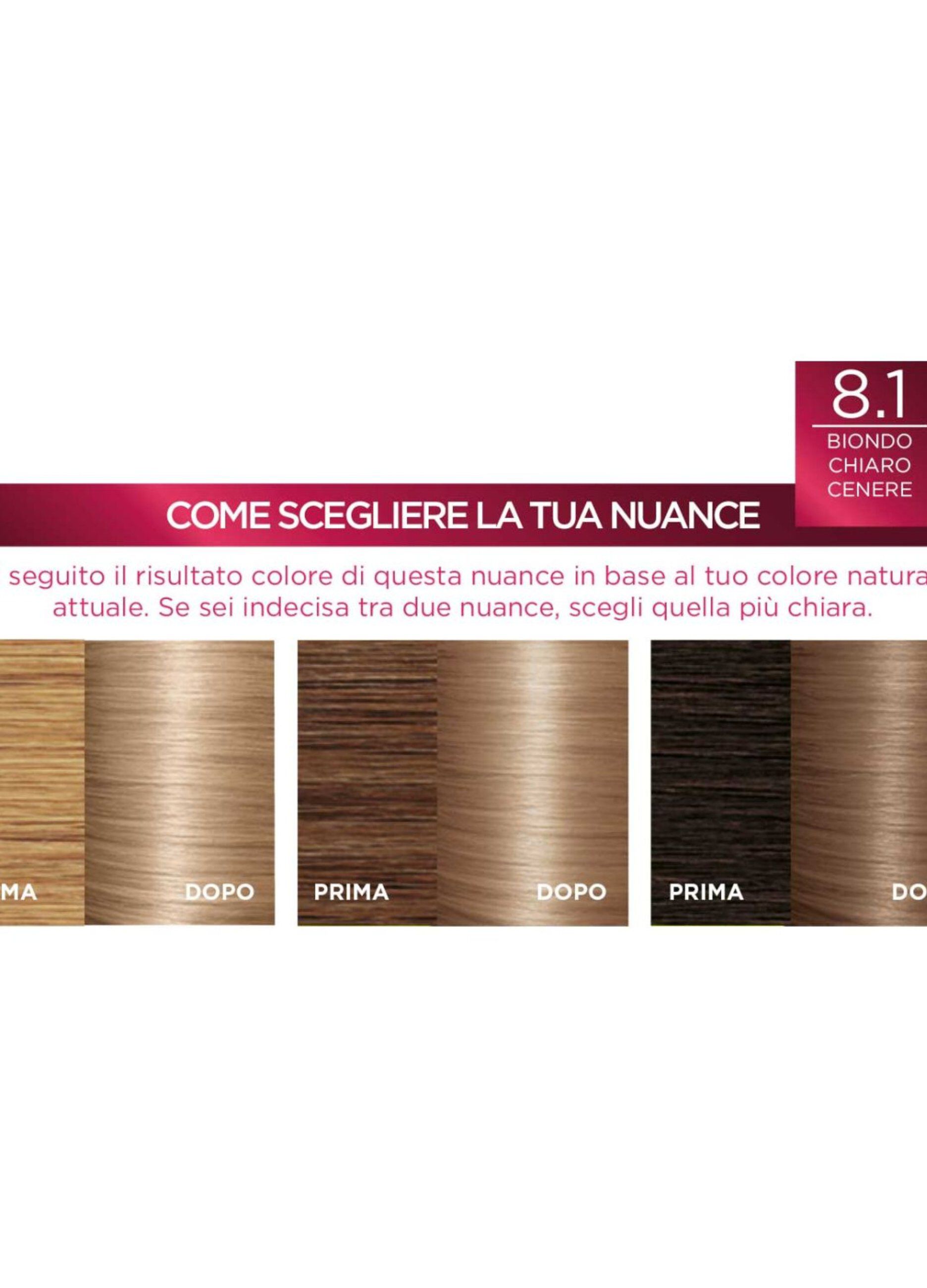 L'Oréal Paris Tinta Capelli Excellence, Copre i capelli bianchi, colore ricco, luminoso e a lunga durata, 8 Biondo Chiaro._3