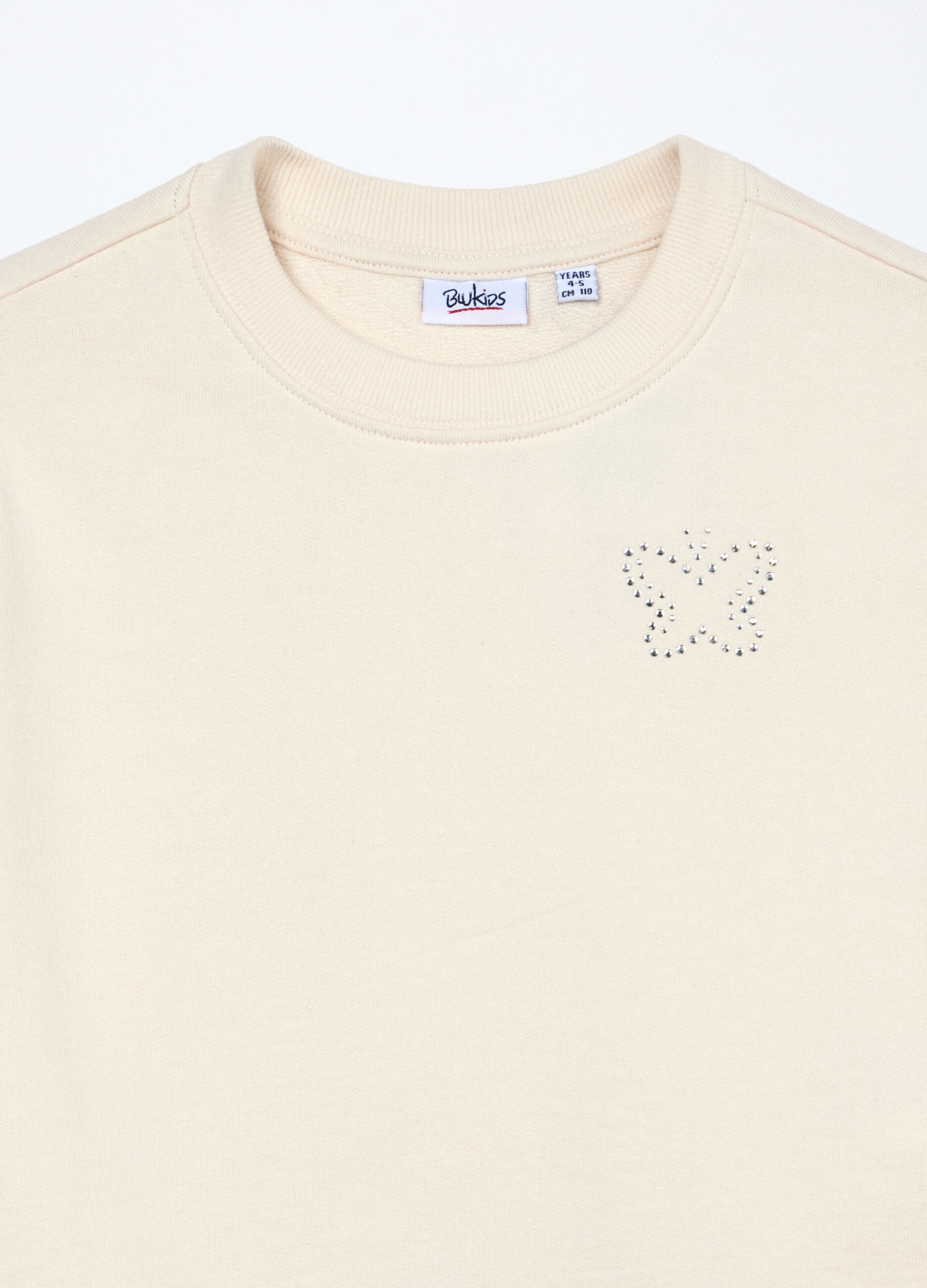 Felpa in french terry di puro cotone bambina_2