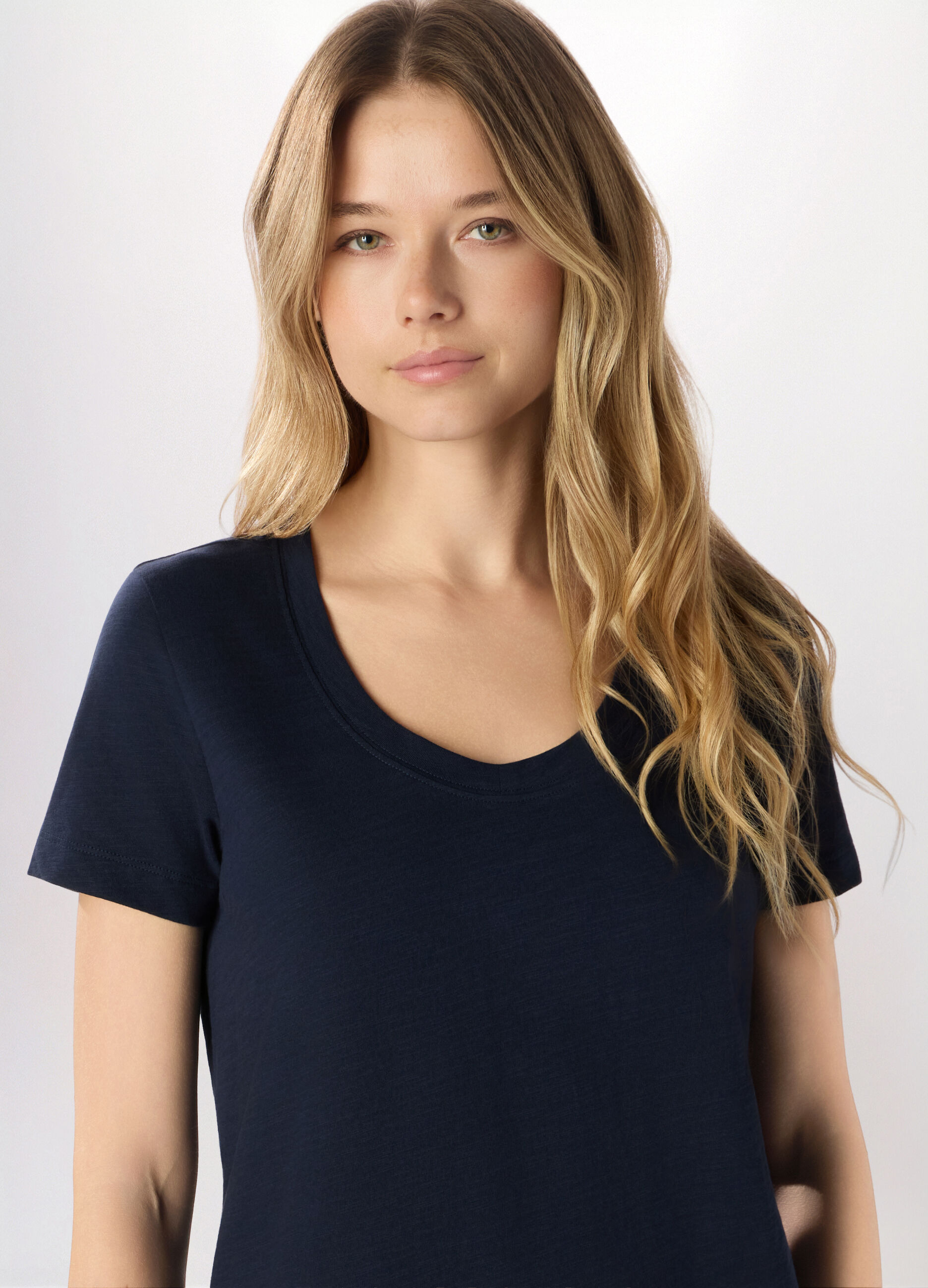 T-shirt in jersey slub di puro cotone Holistic fitness donna_2