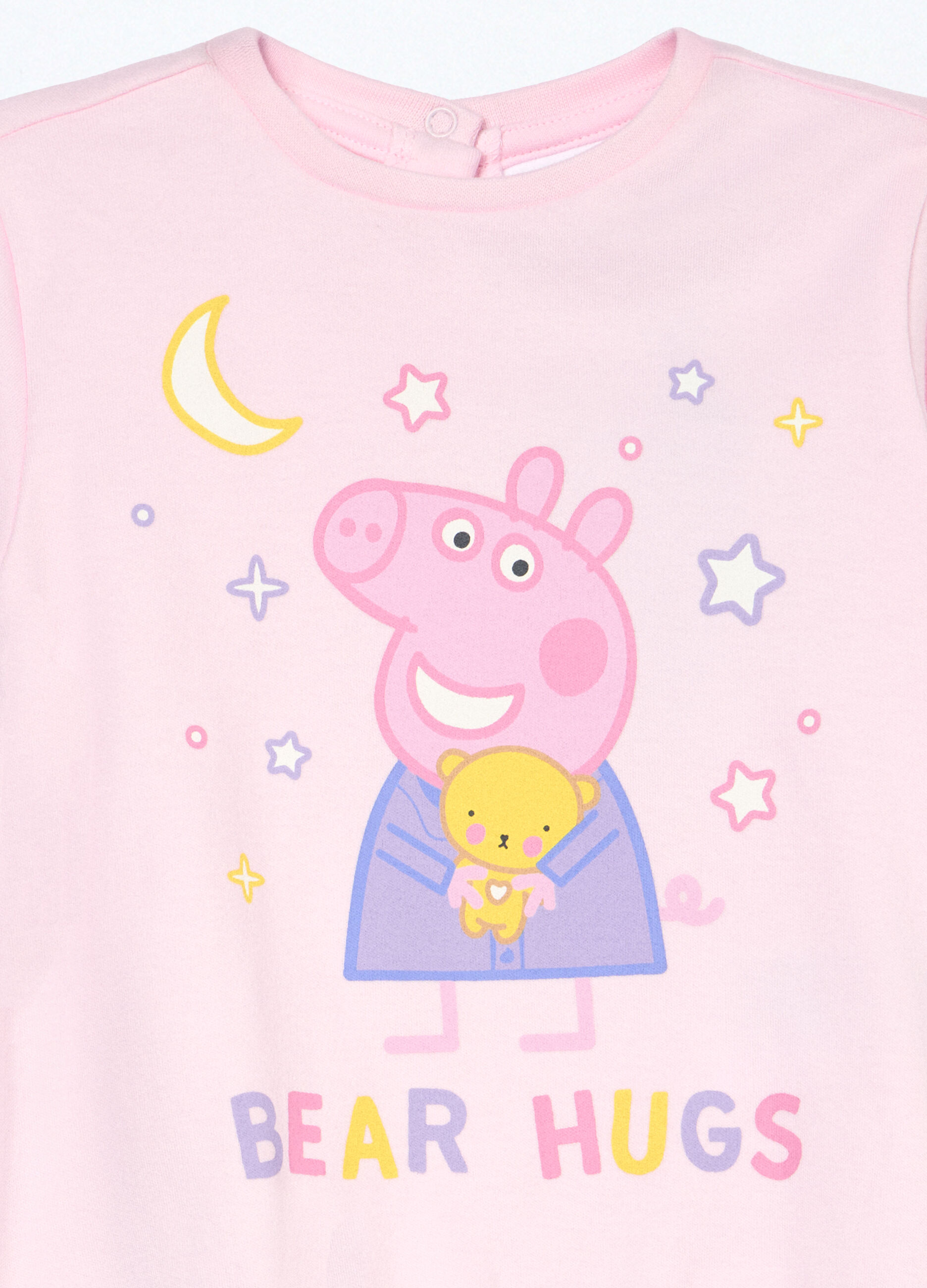 Set pigiama lungo Peppa Pig in interlock di puro cotone neonata_2