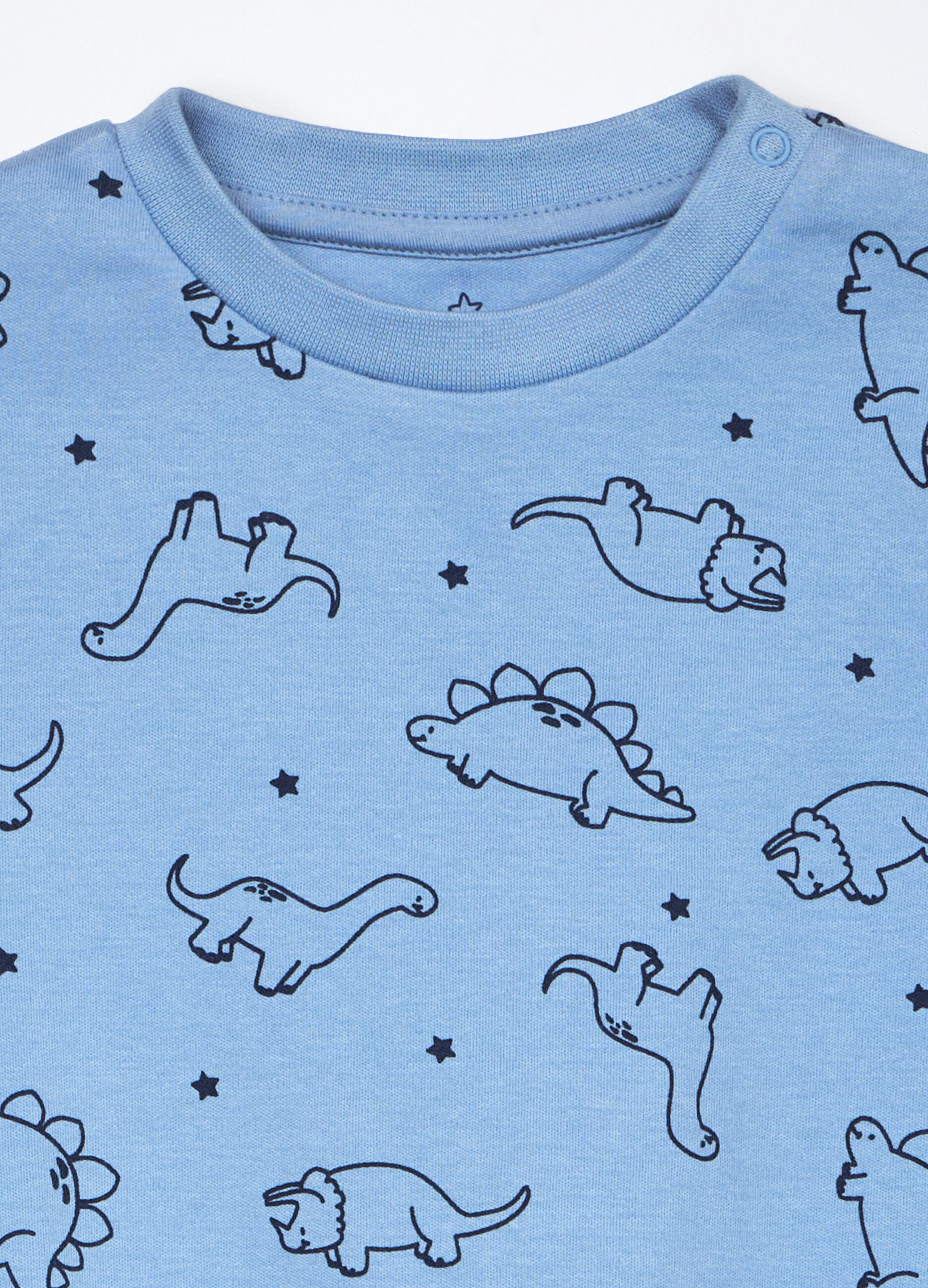 Pigiama lungo in interlock di puro cotone neonato_2