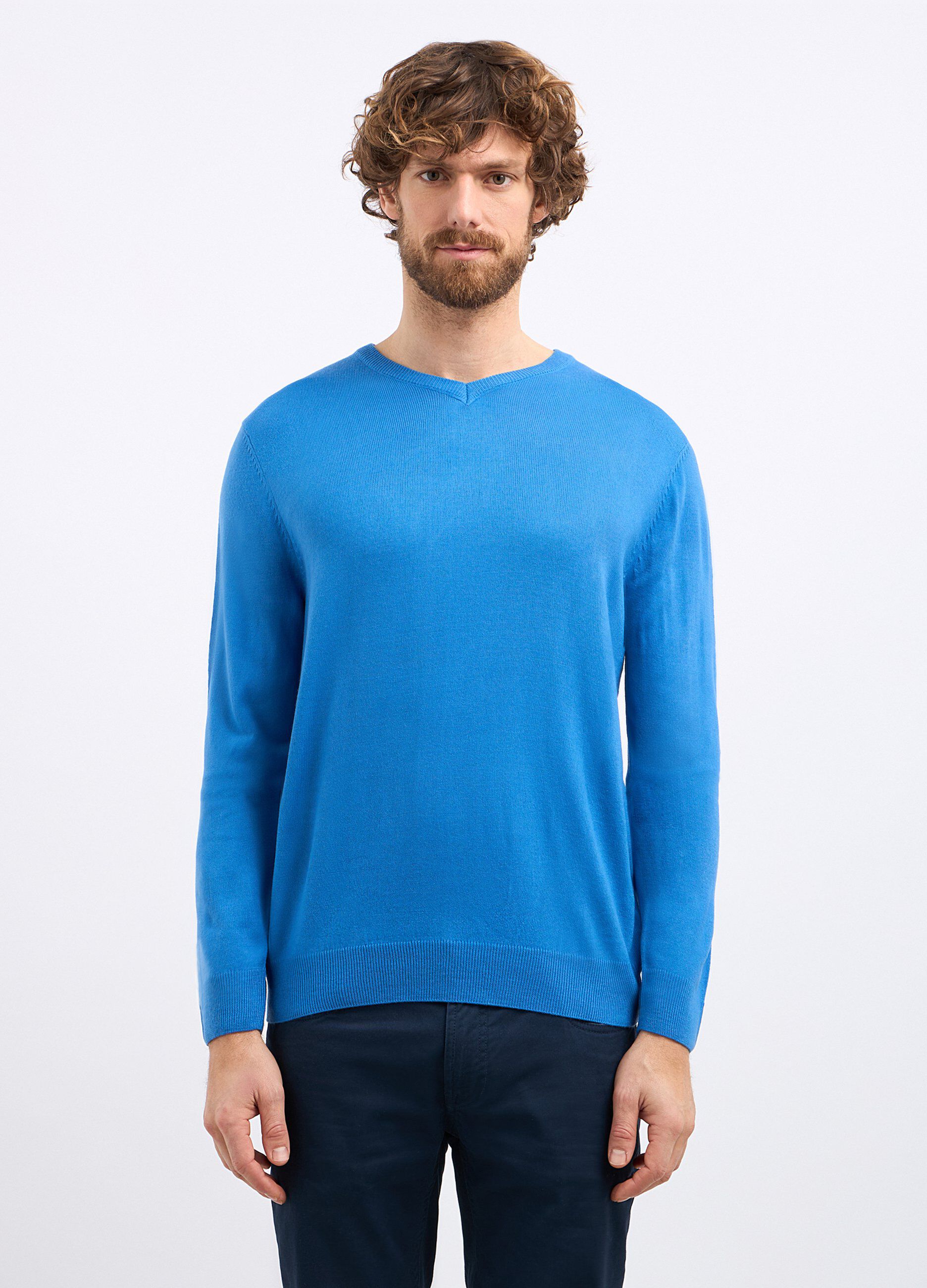 Tricot con scollo a V uomo_0