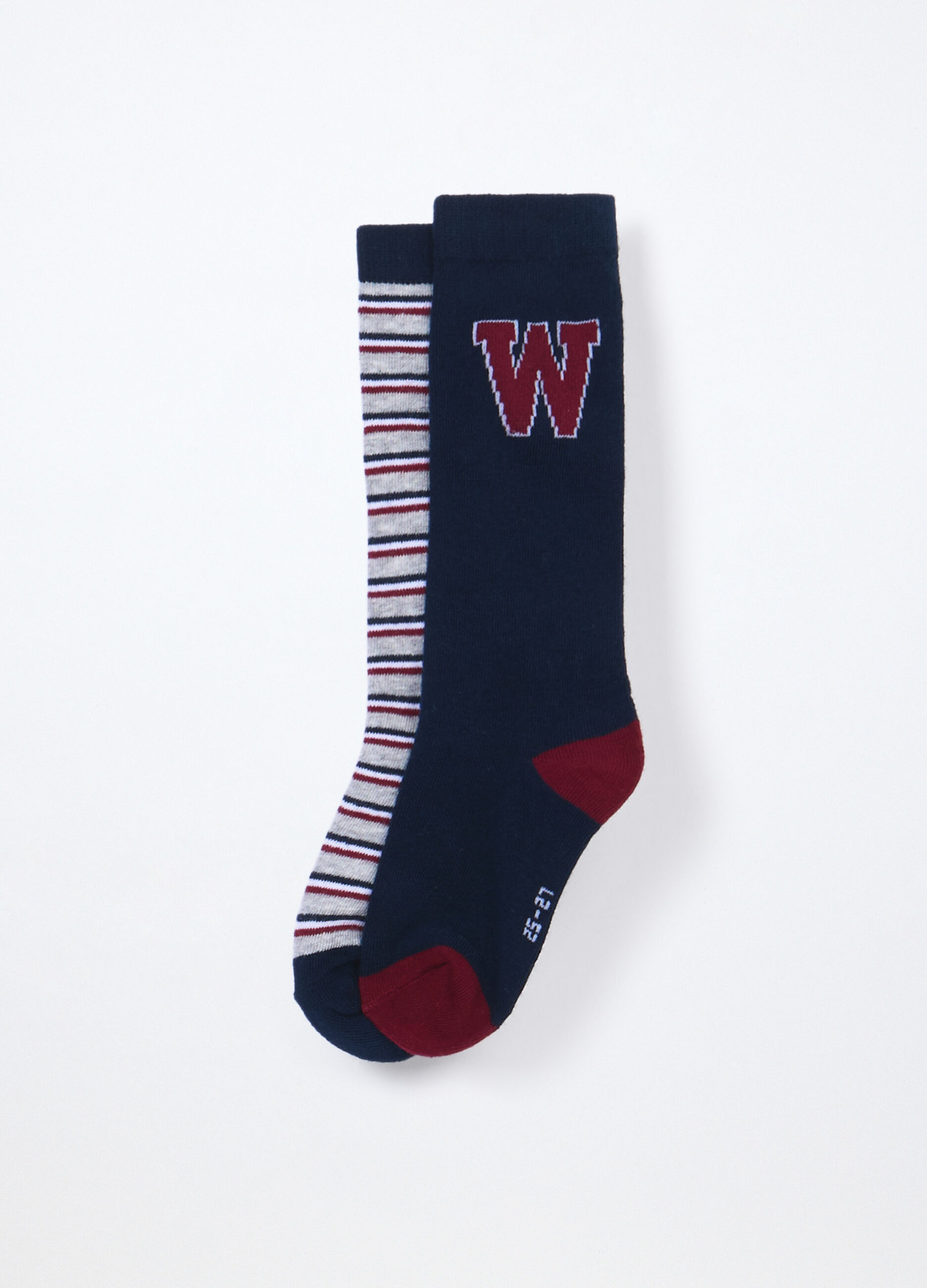 Pack 2 calze lunghe misto cotone bambino_0