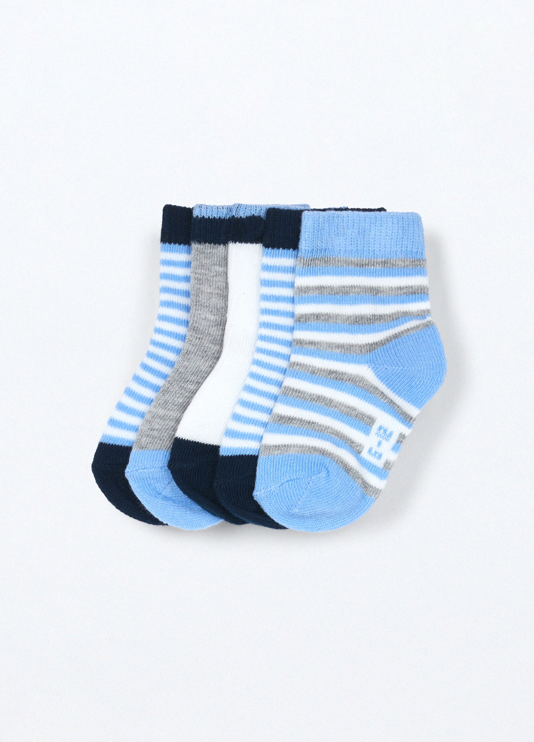Pack 5 calze corte in misto cotone neonato_1
