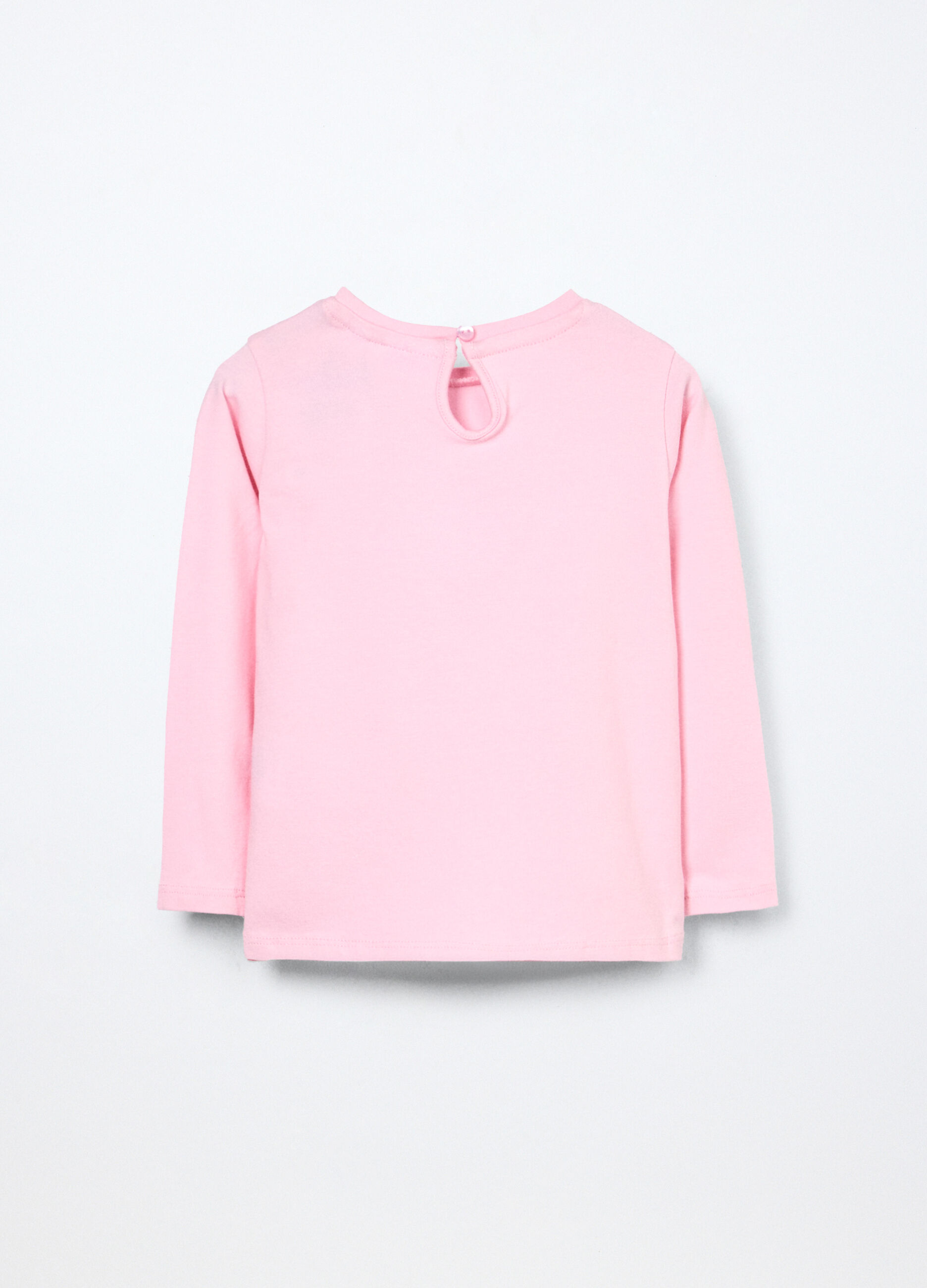 T-shirt in jersey di cotone stretch neonata_1