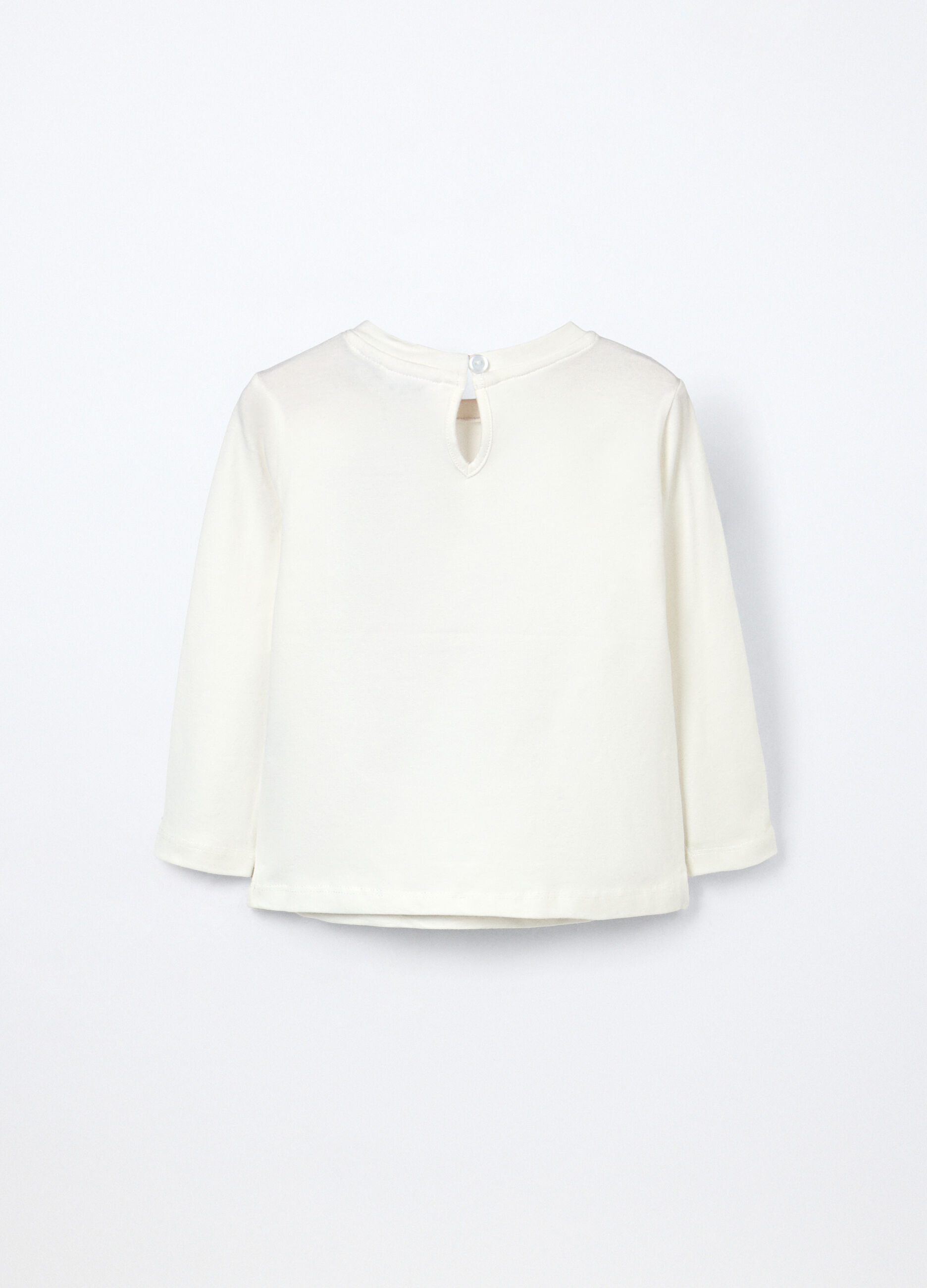 T-shirt in jersey di cotone stretch neonata_1