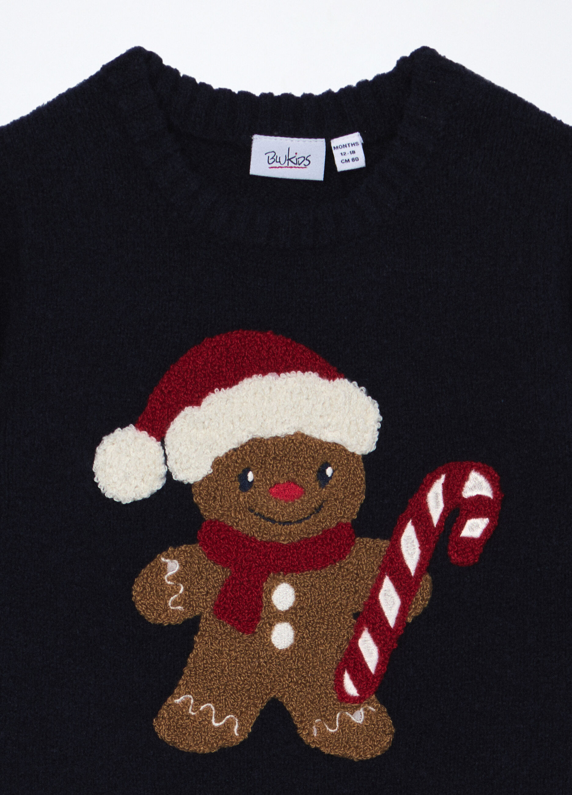 Tricot con ricamo in punto spugna neonato_2