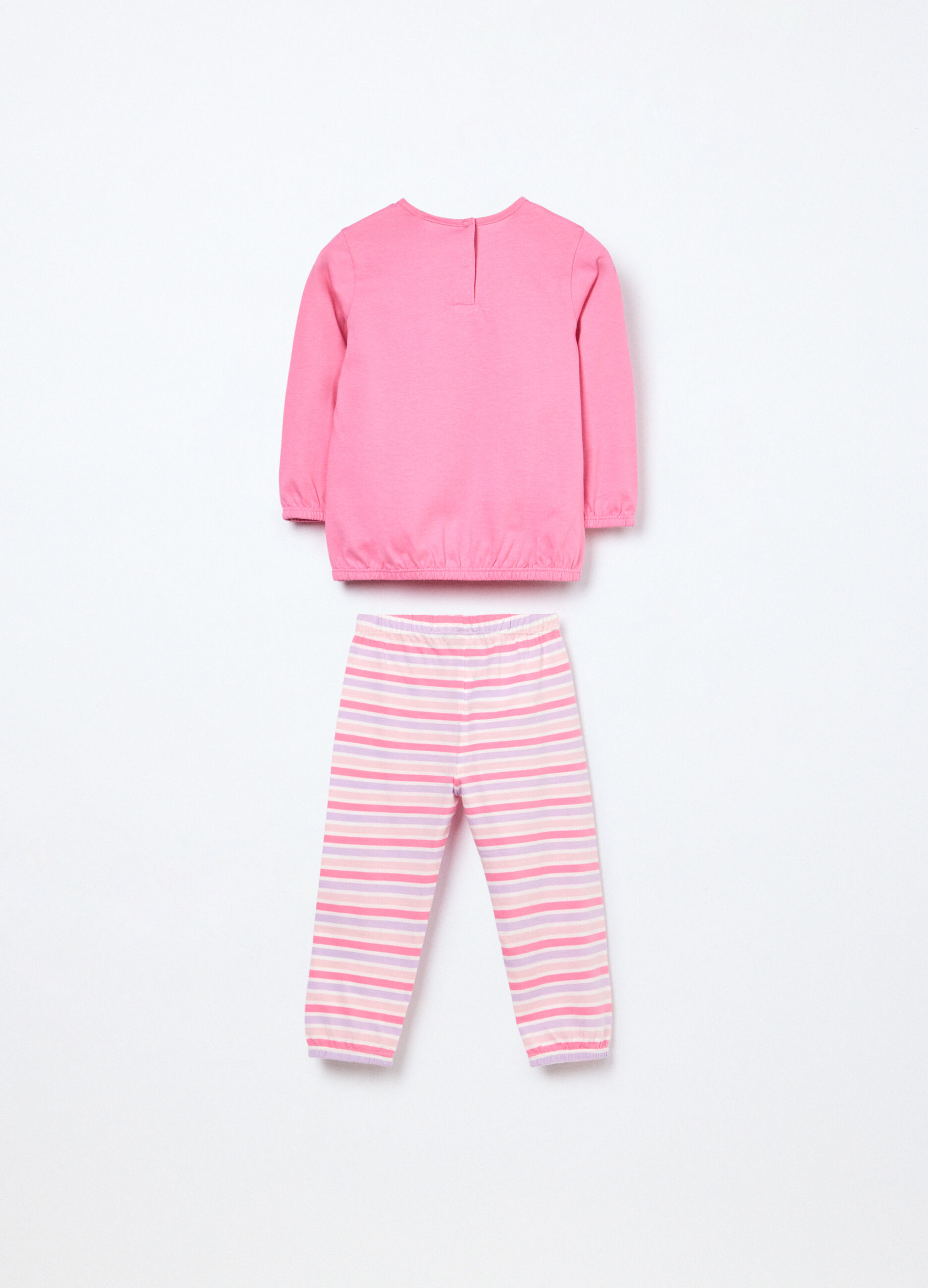 Set pigiama lungo in jersey di puro cotone neonata_1