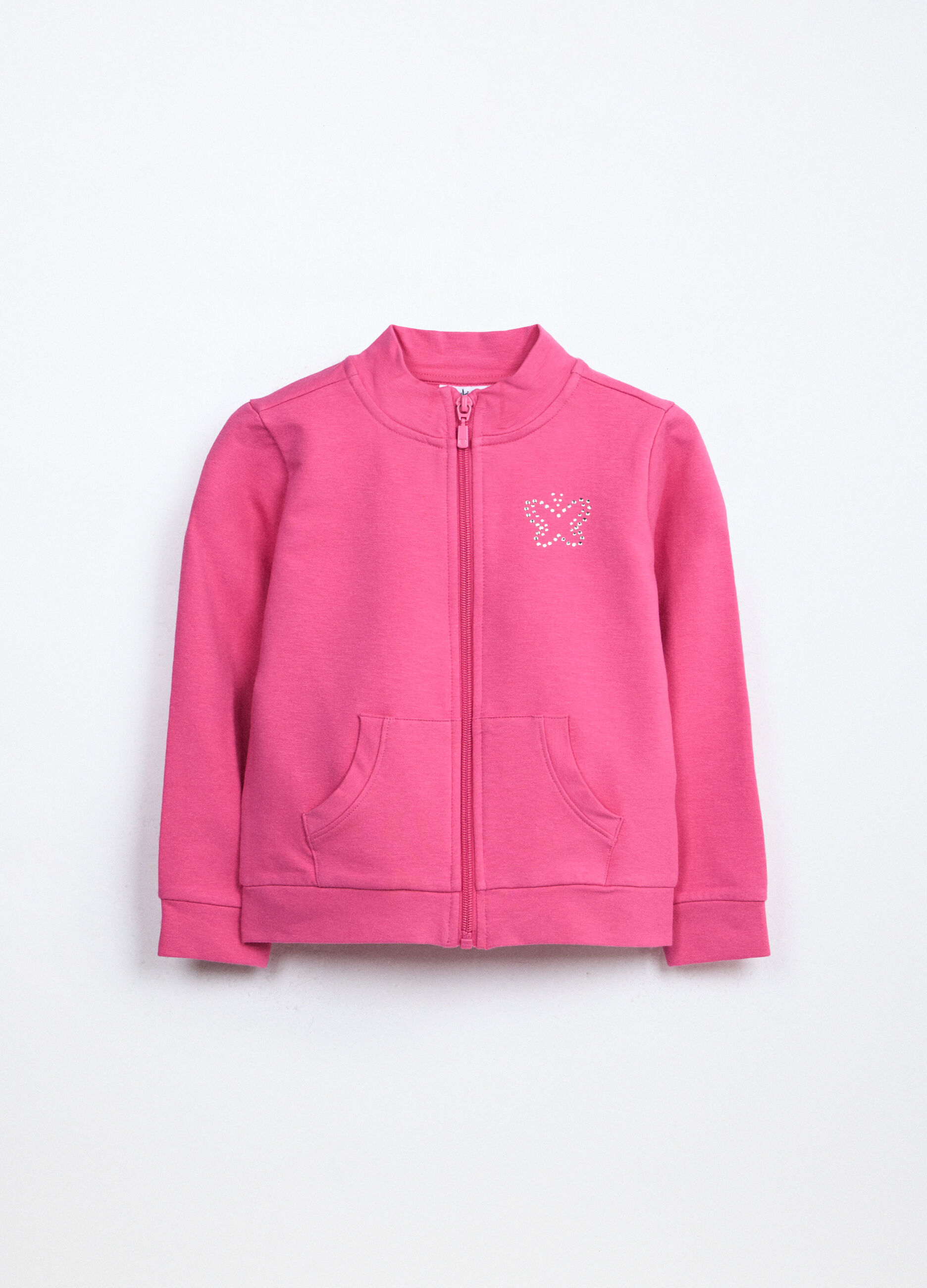 Felpa in french terry di cotone stretch bambina_0