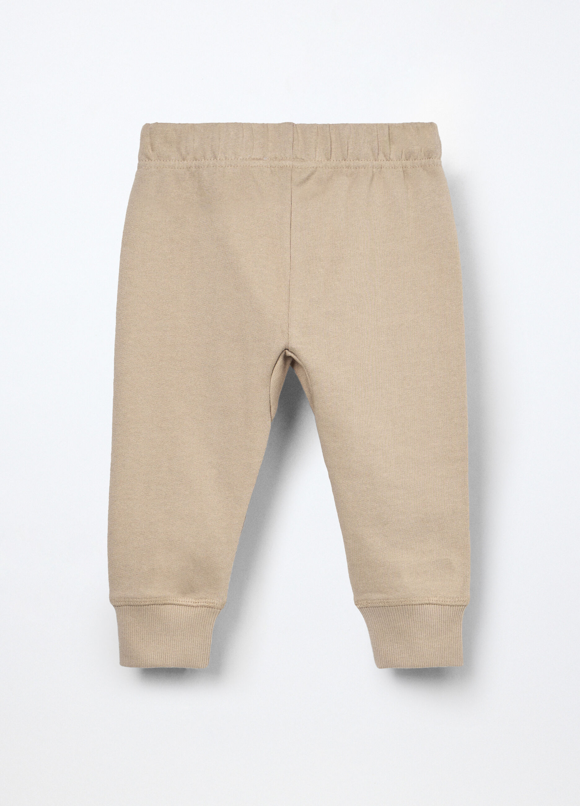 Jogger in french terry di puro cotone neonato_1