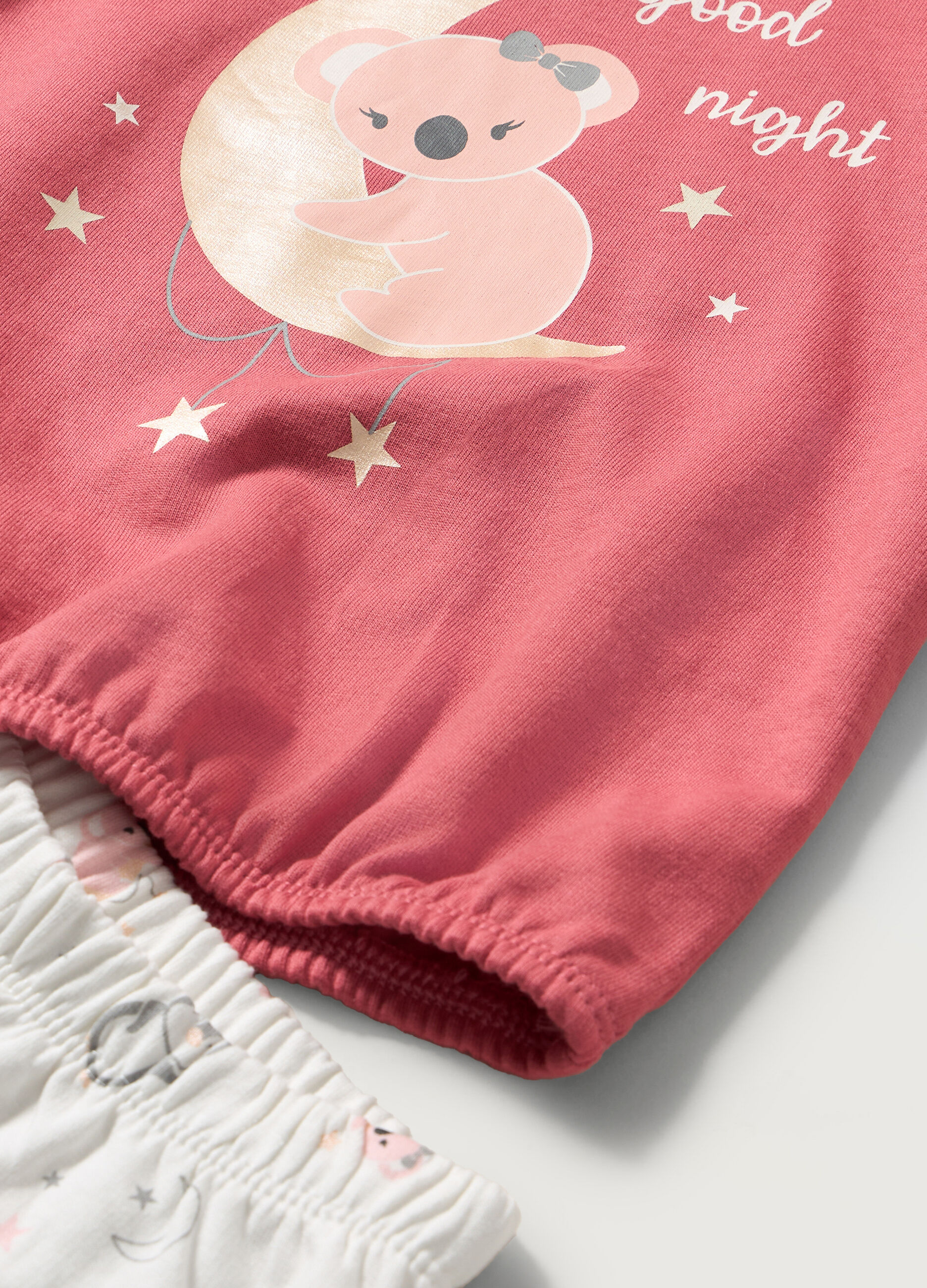 Set pigiama lungo in puro cotone fleece neonata_1