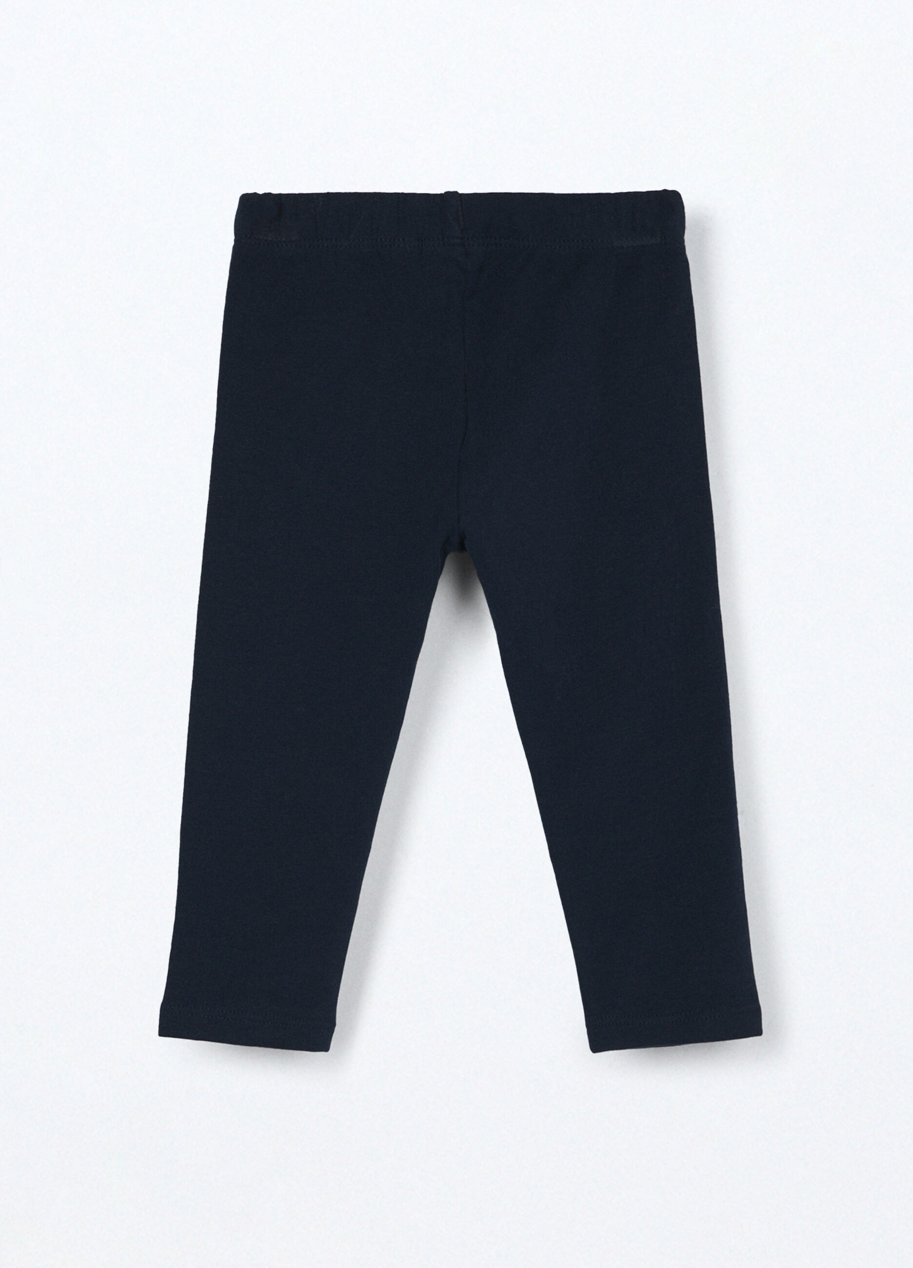 Leggings in cotone fleece stretch neonata_1