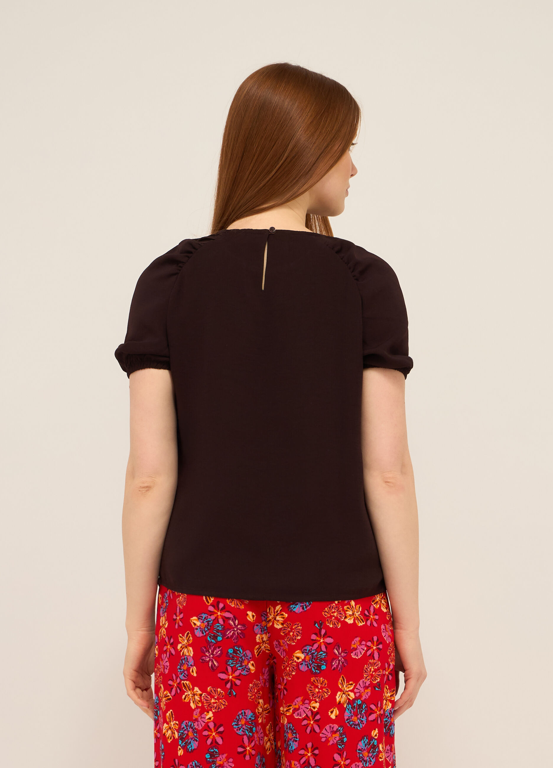 Blusa in crepe donna_1
