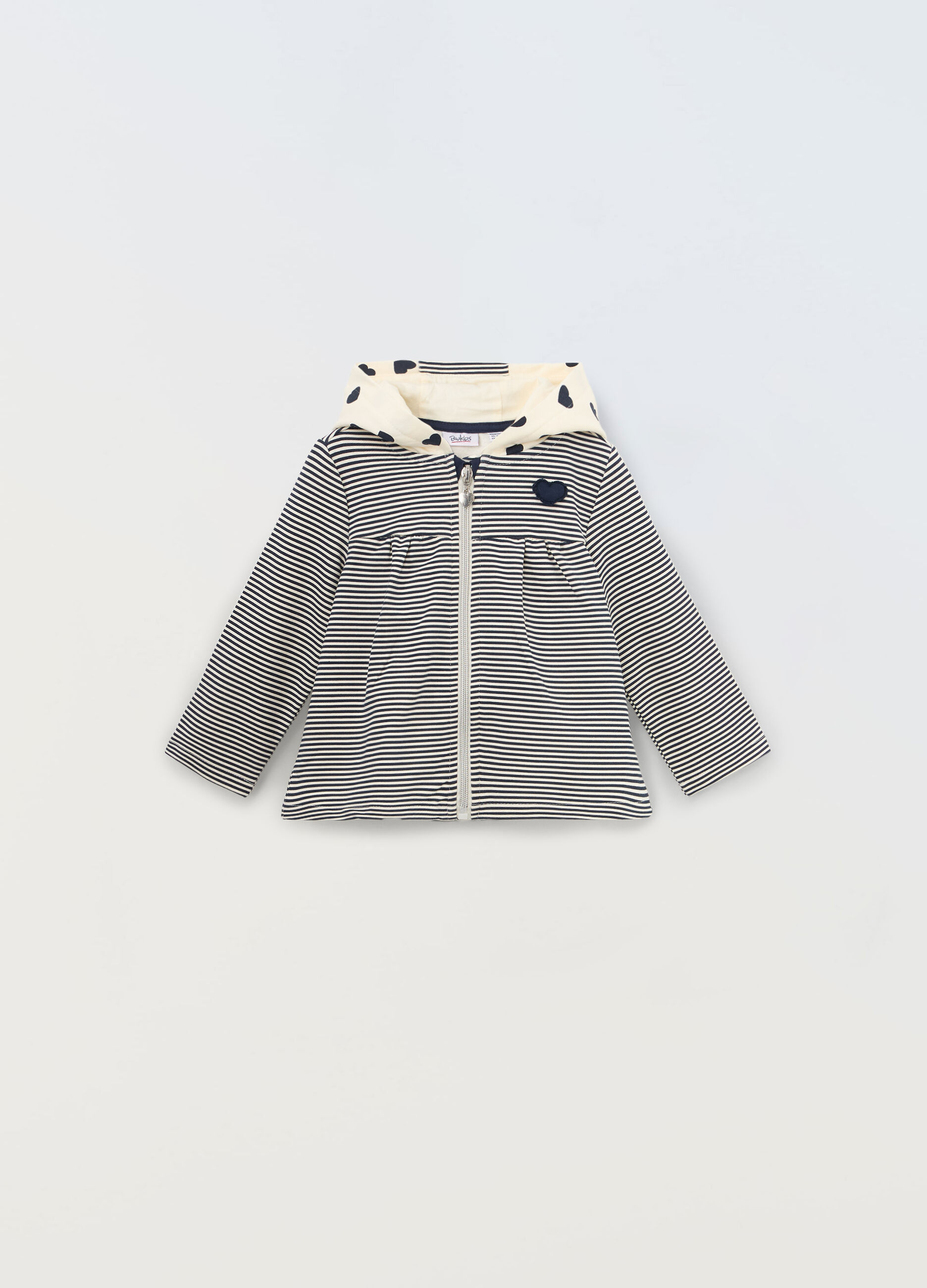 Felpa con zip e cappuccio neonata_0