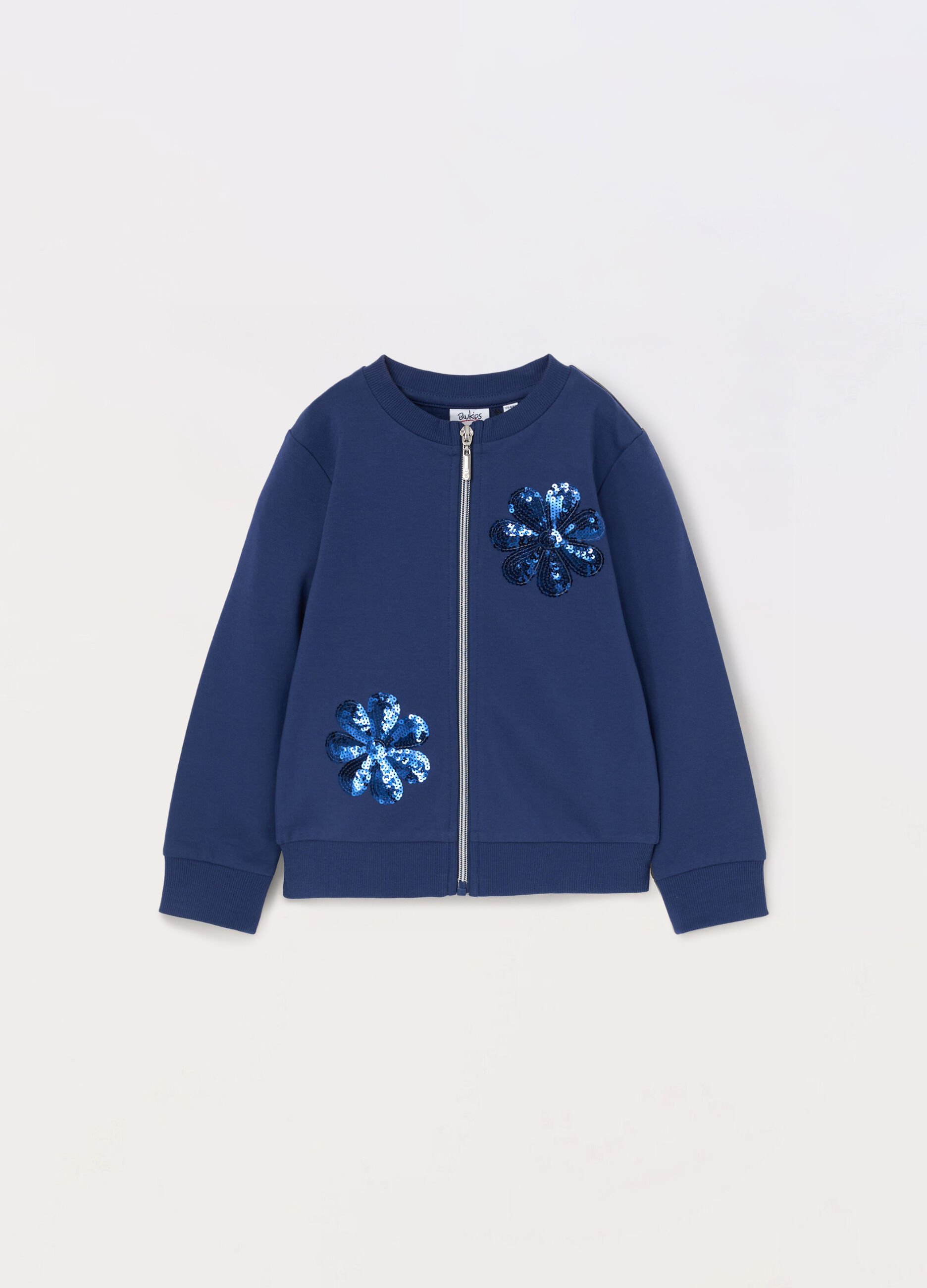 Felpa in french terry di cotone stretch bambina_0