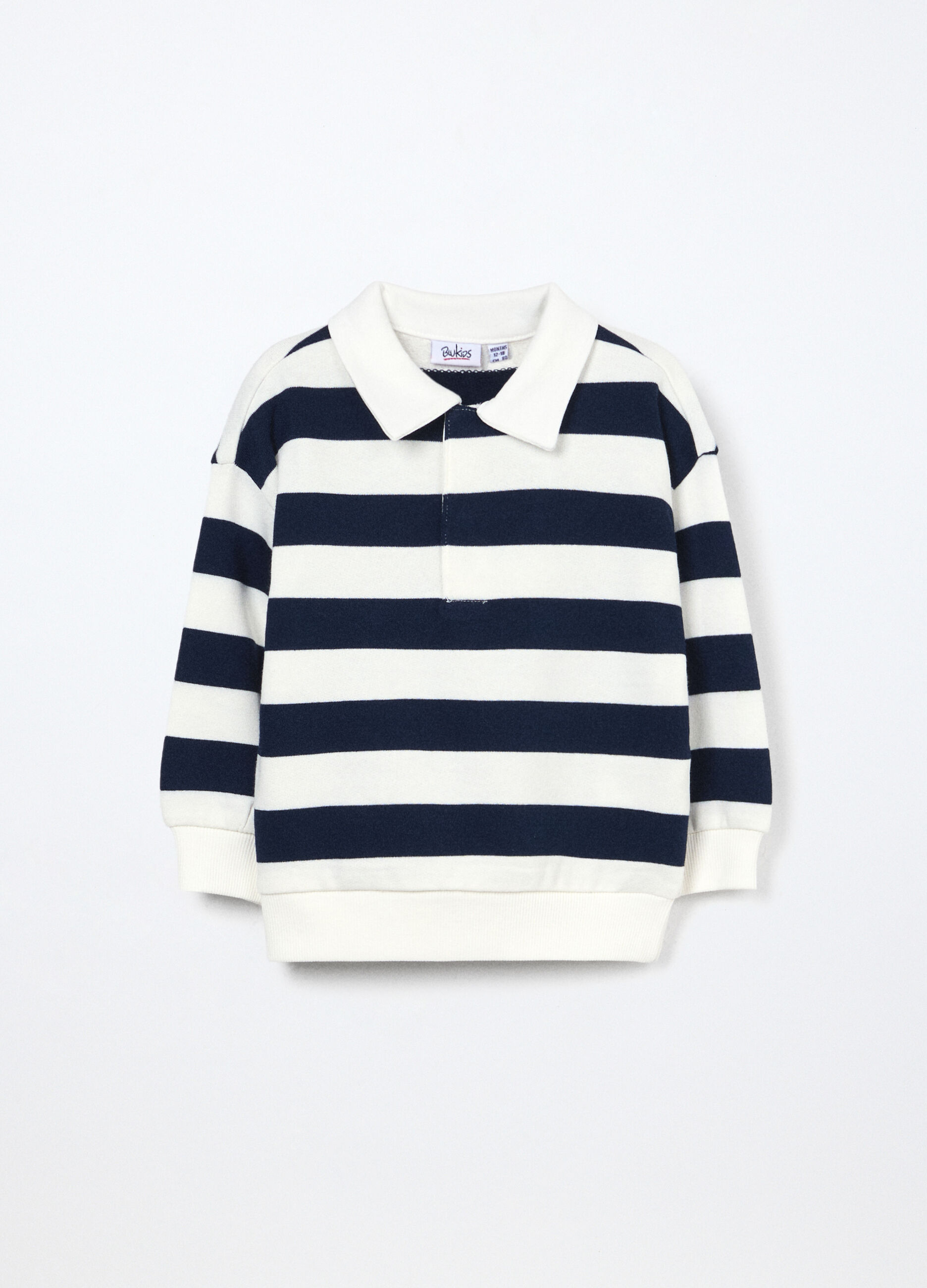 Polo in french terry di puro cotone neonato_0