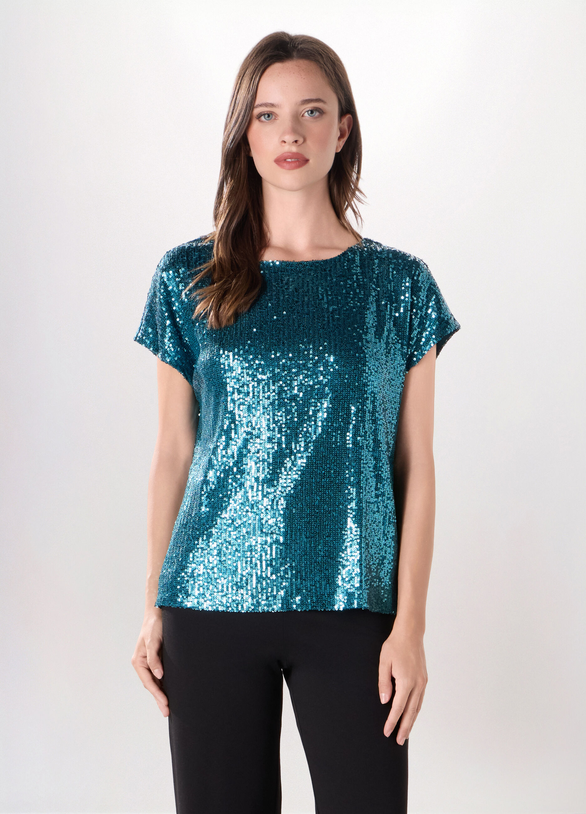 Top con paillettes donna_0