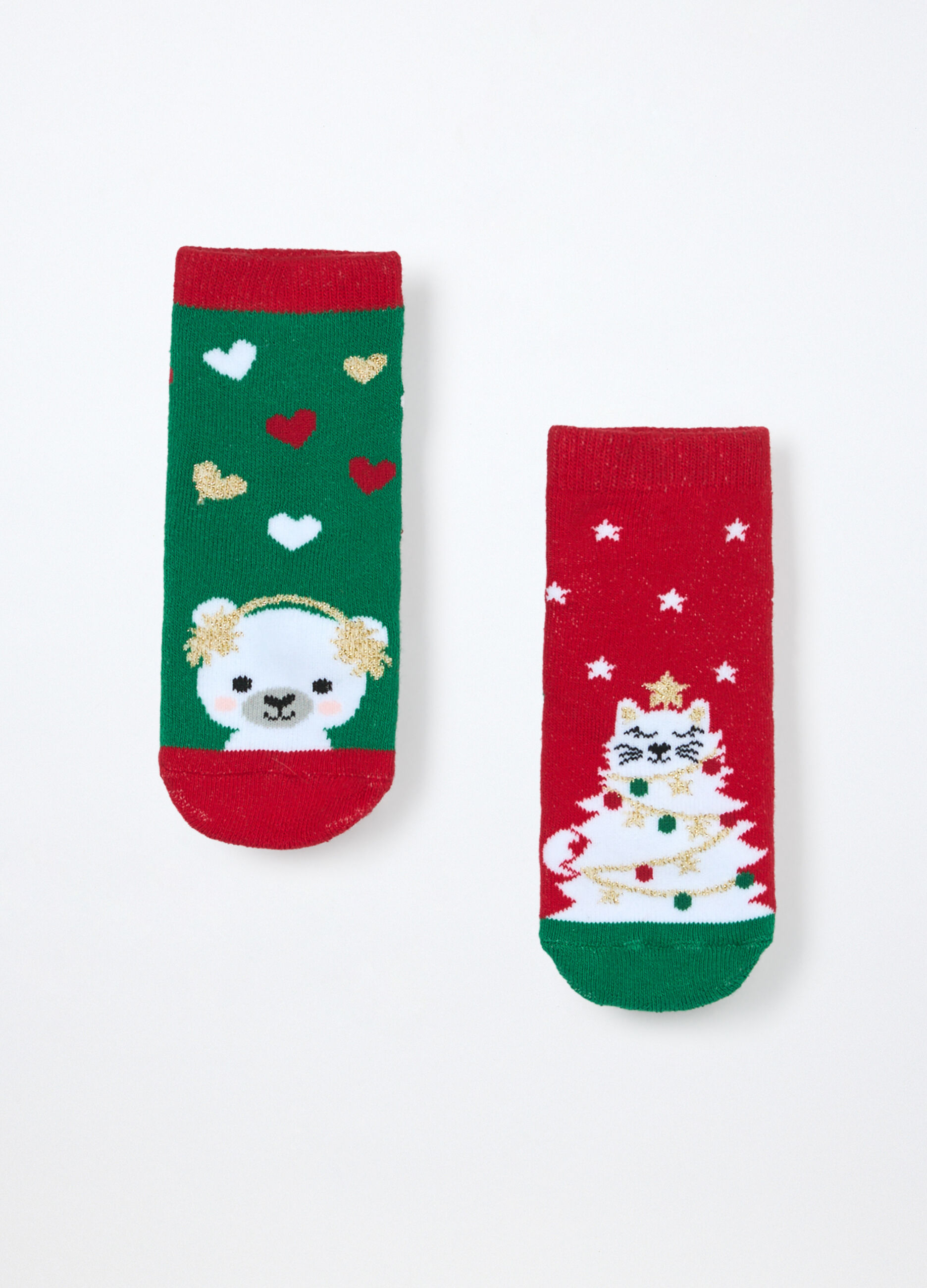 Pack 2 calzini antiscivolo in spugna misto cotone_1