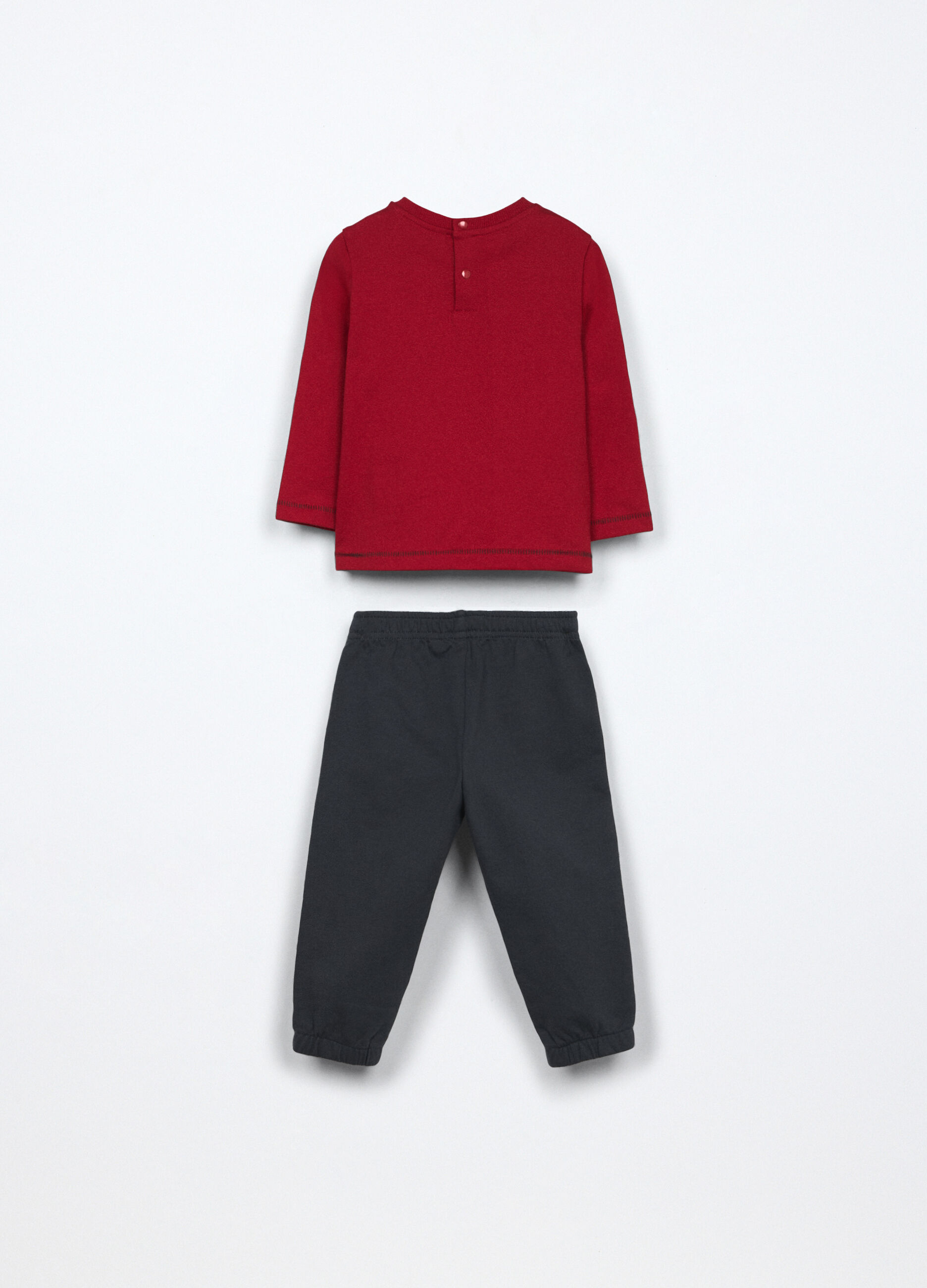 Jogging set in french terry di puro cotone neonato_1