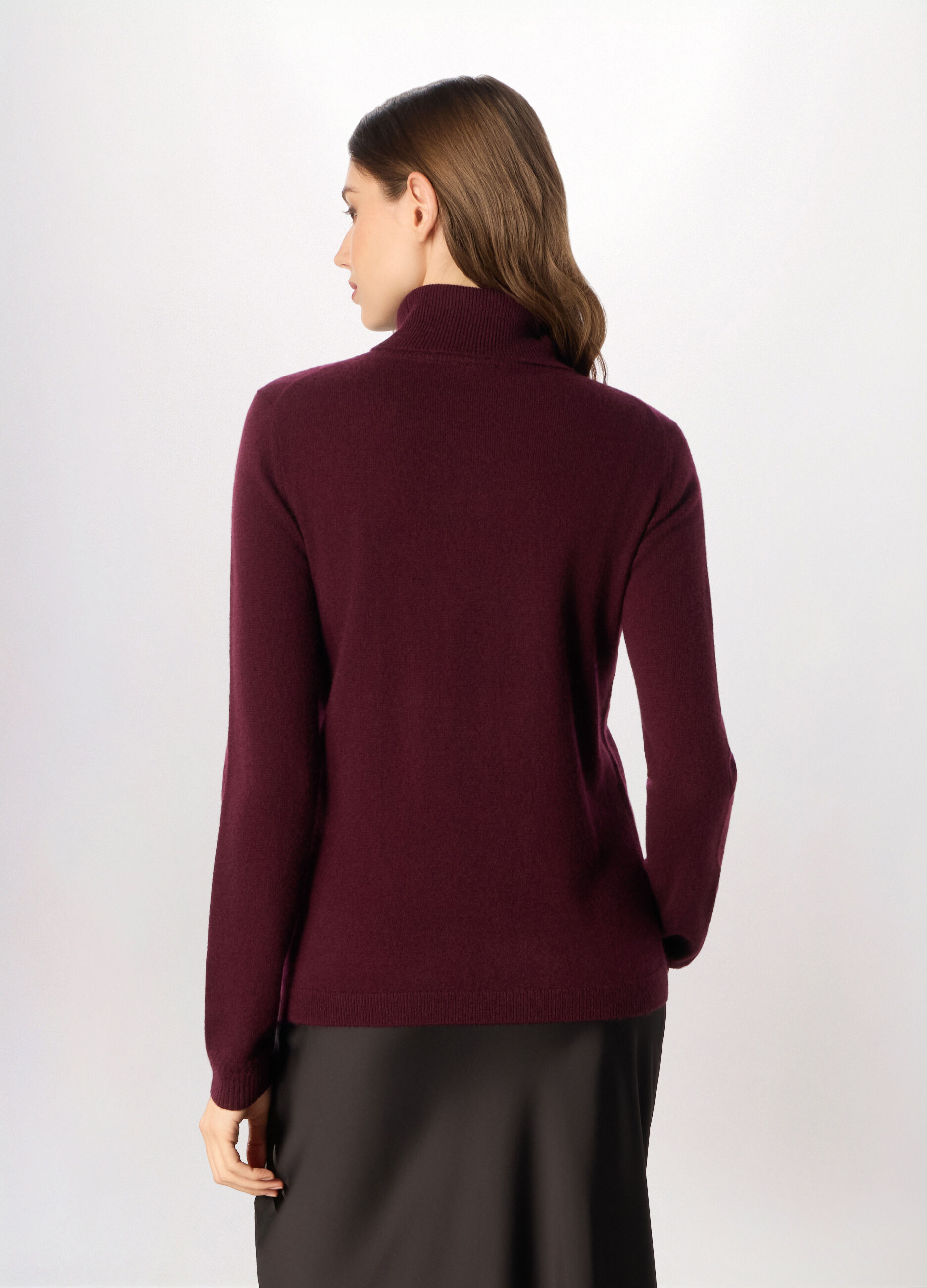 Maglione a collo alto in puro cashmere donna_1