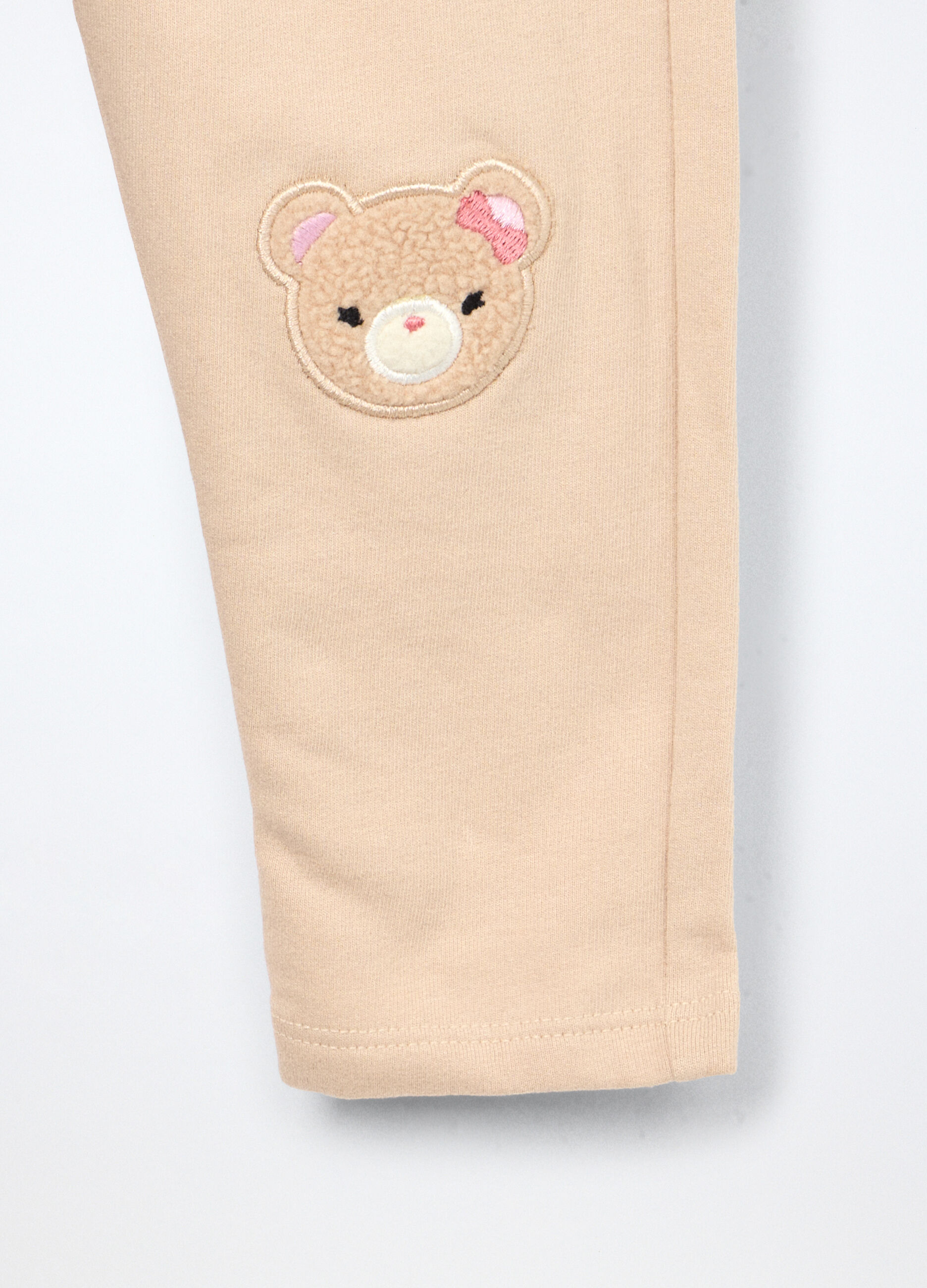 Jogger in cotone fleece stretch neonata_2