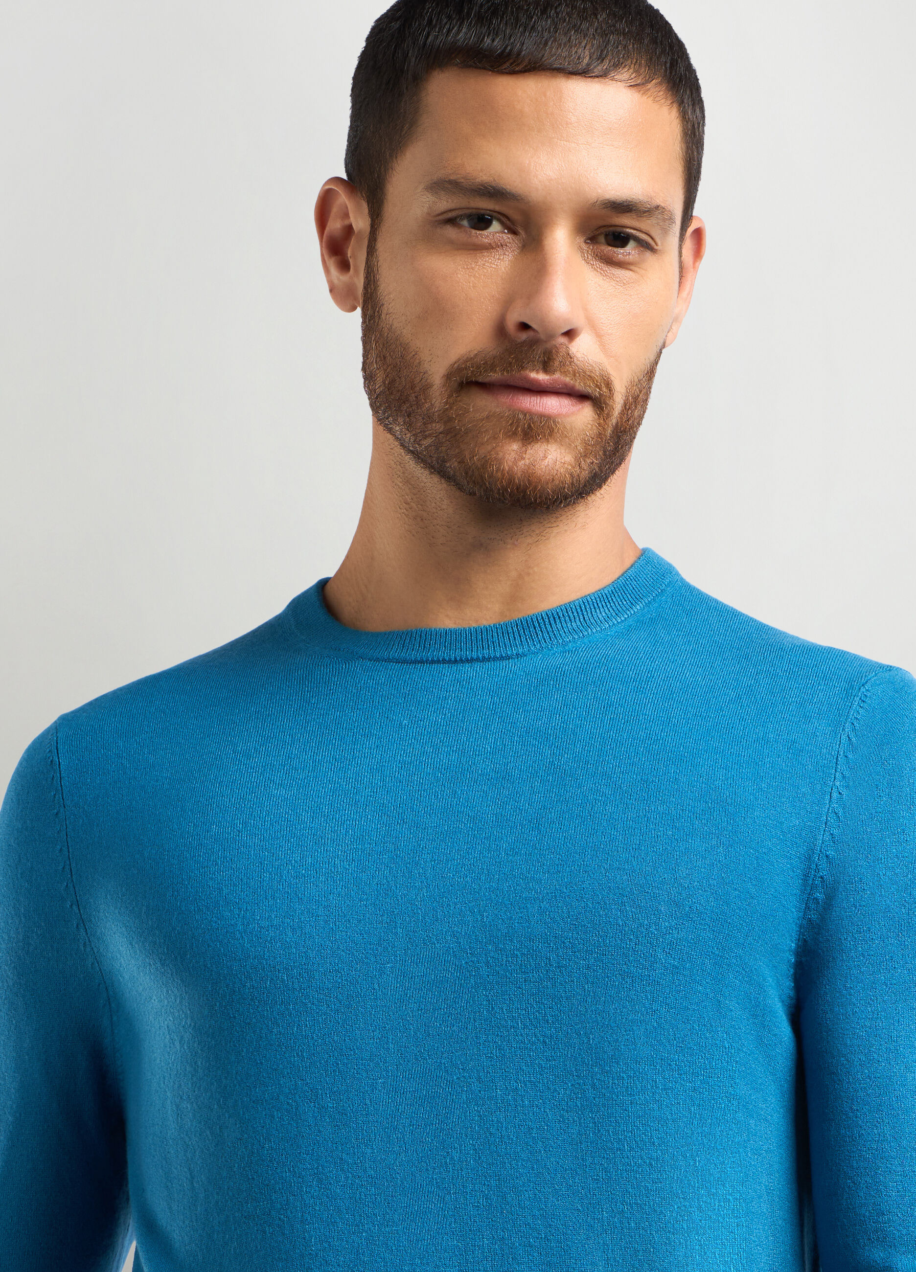 Maglione girocollo maglia rasata uomo_2