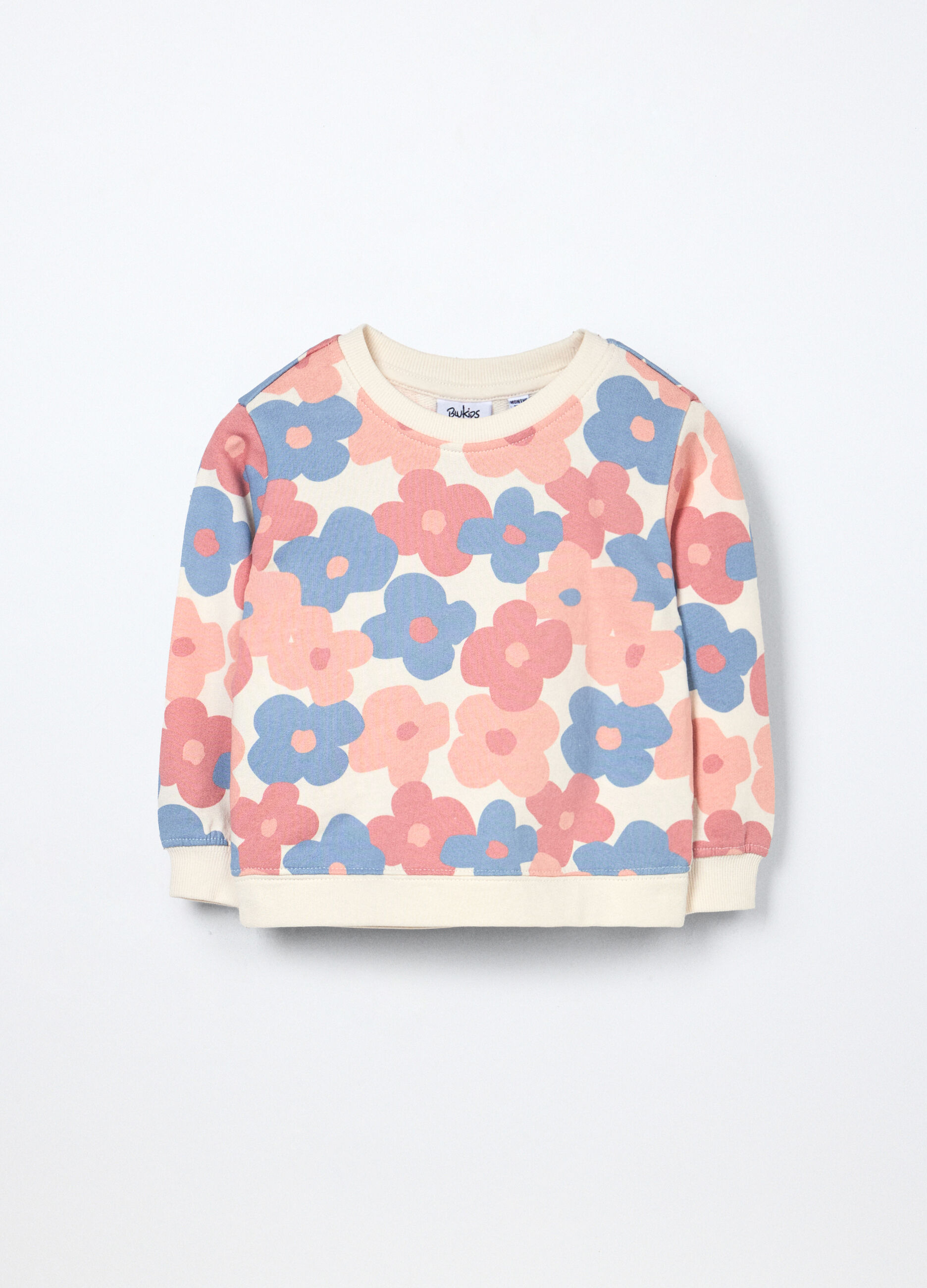 Felpa in french terry di puro cotone neonata_0