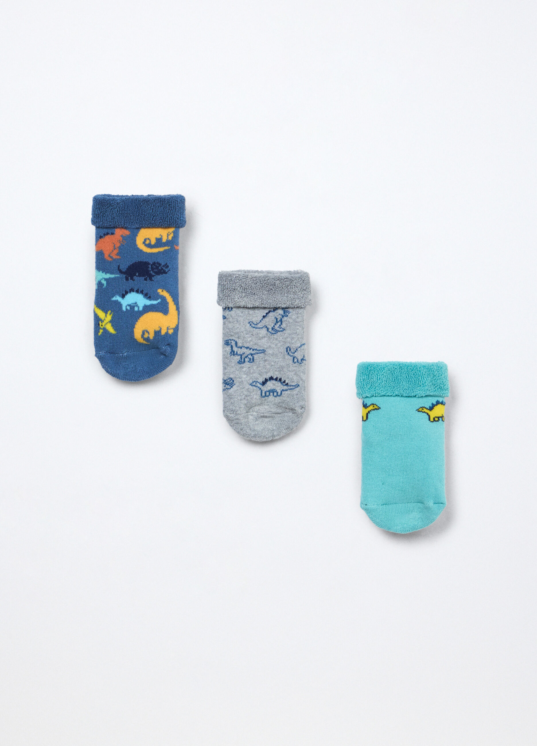 Pack 3 calzini in spugna di misto cotone neonato_1