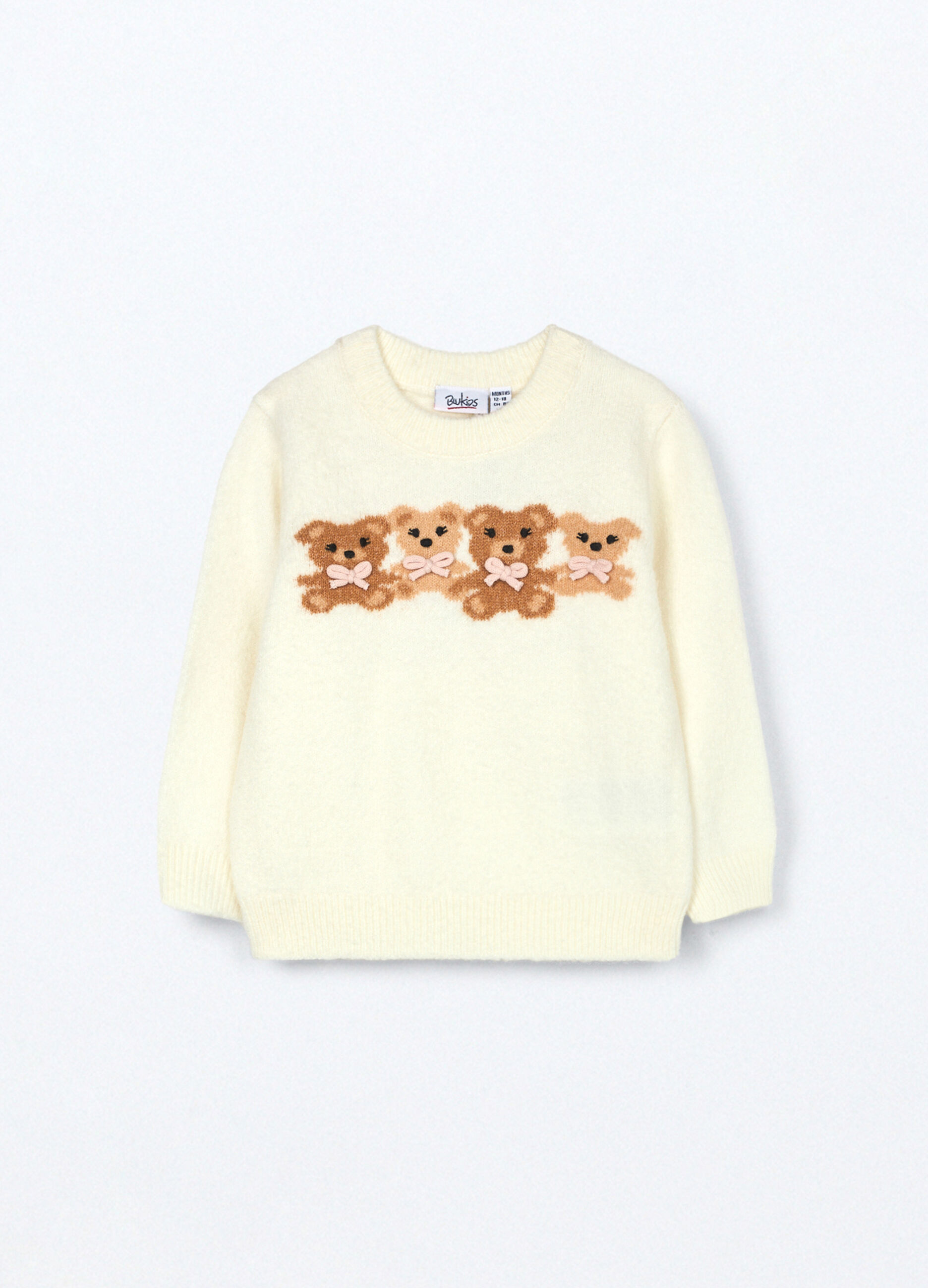 Tricot con lavorazione jacquard neonata_0