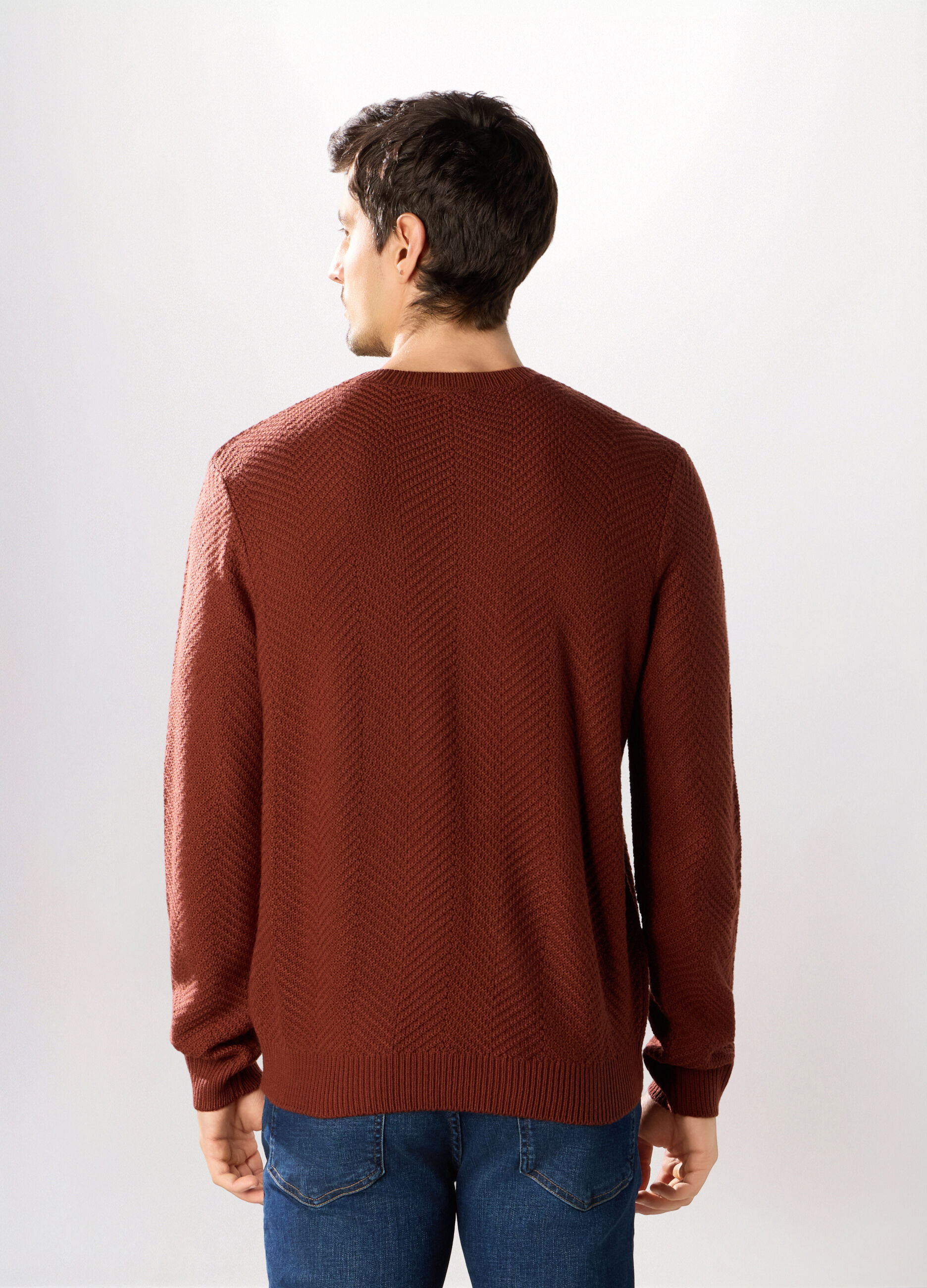 Maglione girocollo chevron uomo_1