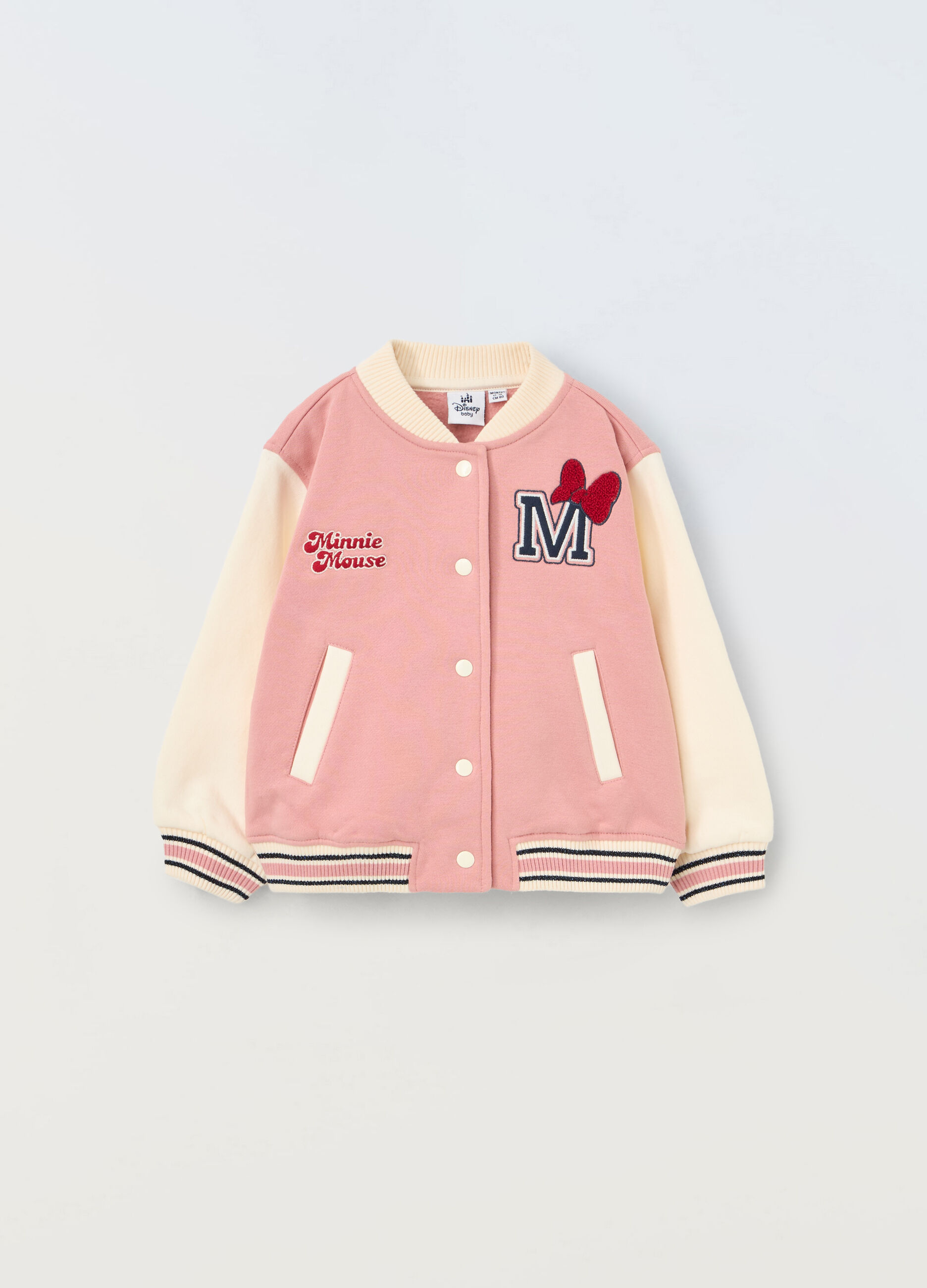 Felpa Varsity Minnie in misto cotone neonata_0