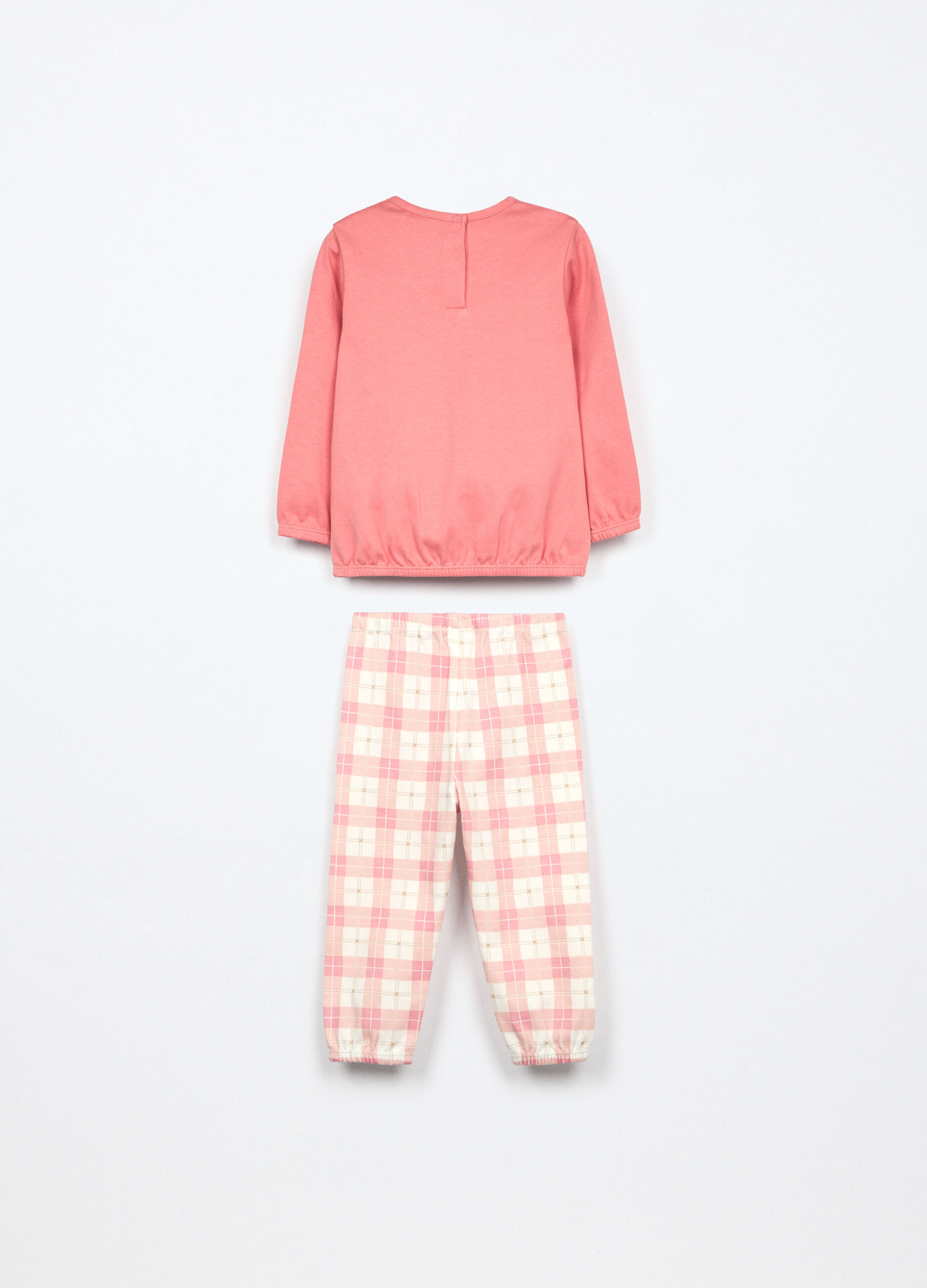 Pigiama lungo in interlock di puro cotone neonata_1