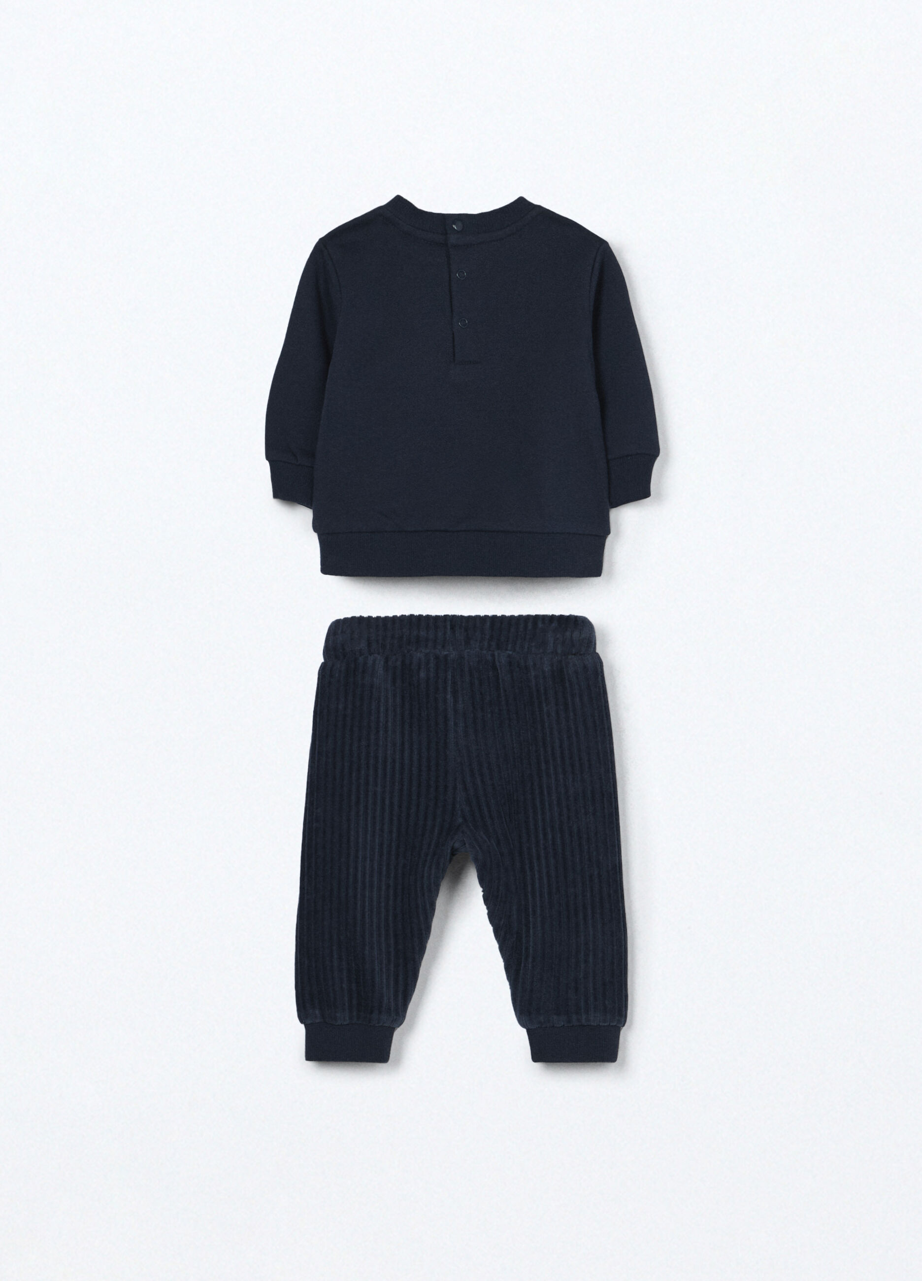Jogging set in puro cotone fleece neonato_1